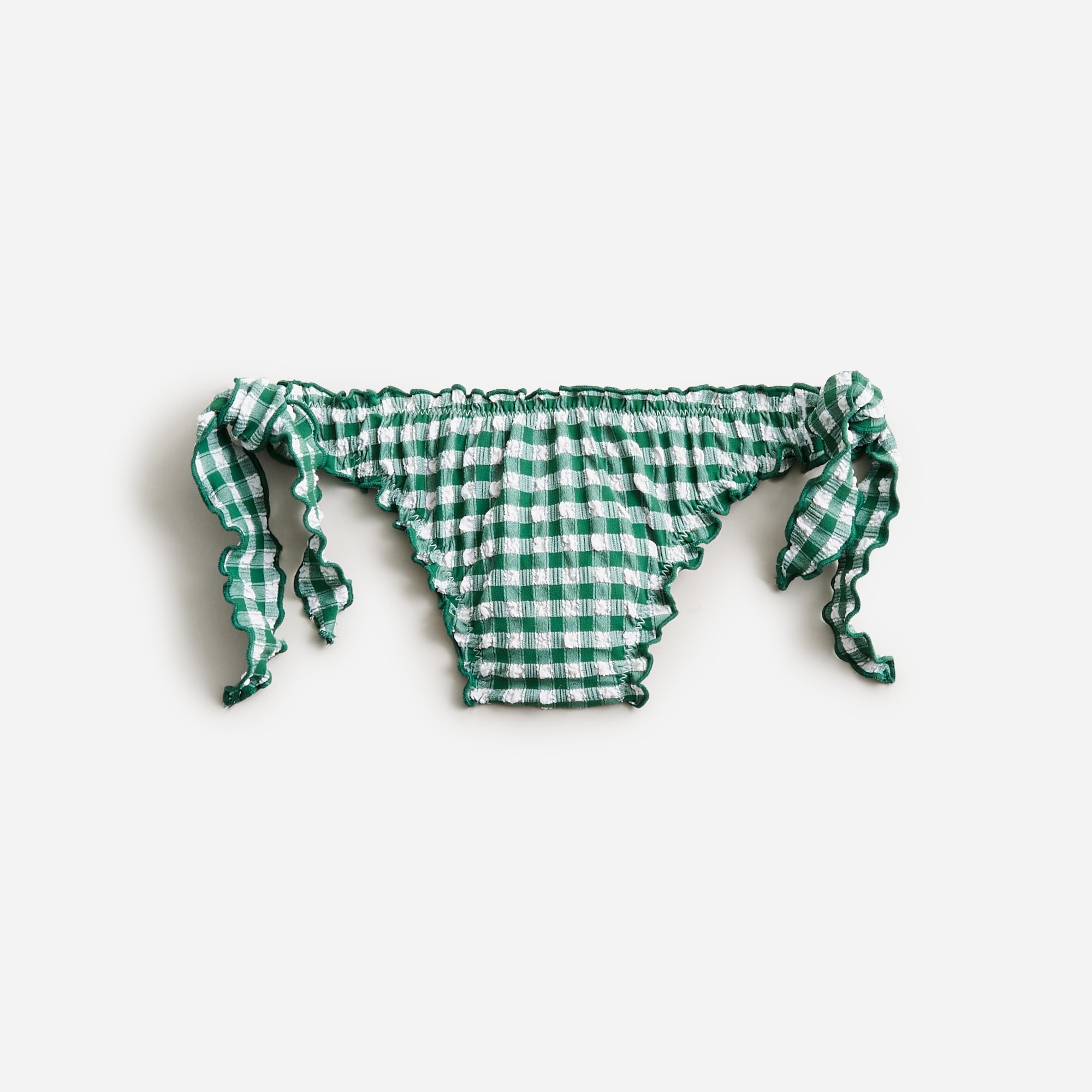  Scrunchie string hipster bikini bottom in gingham