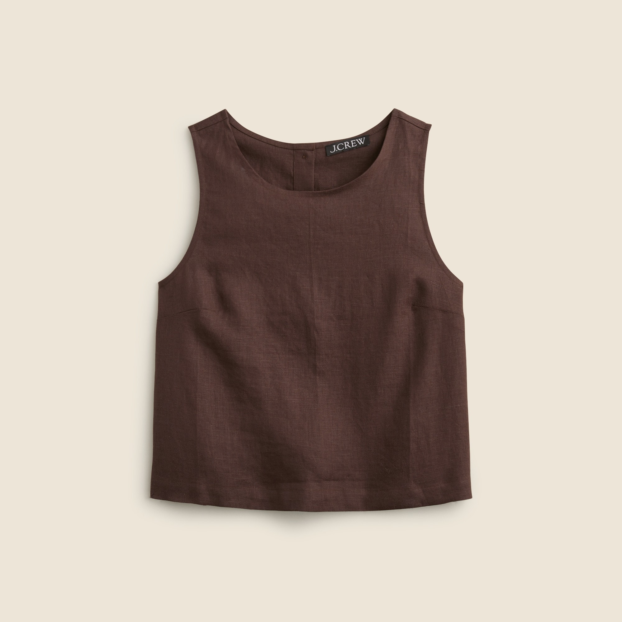  Maxine button-back top in linen