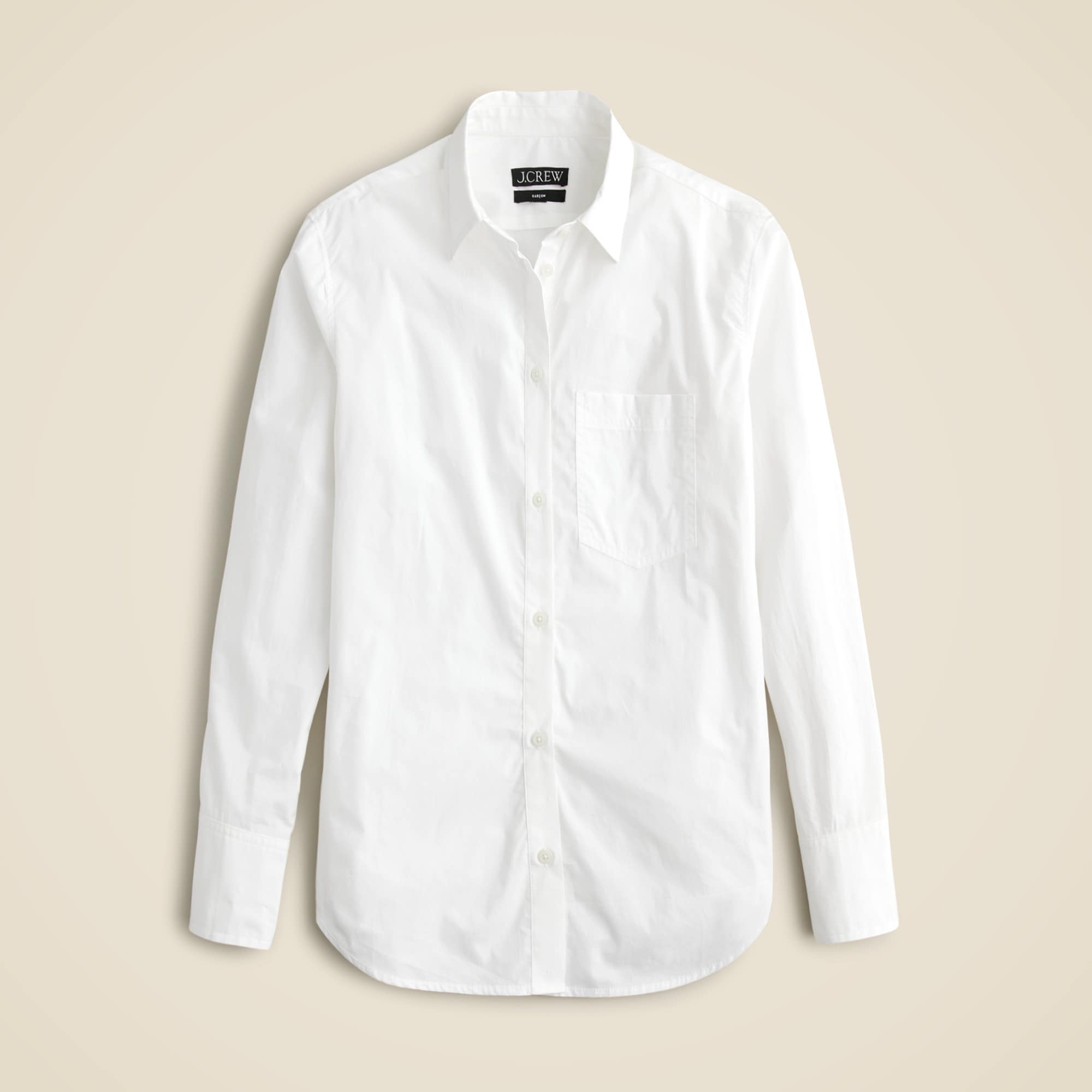 womens Gar&ccedil;on classic shirt in cotton poplin