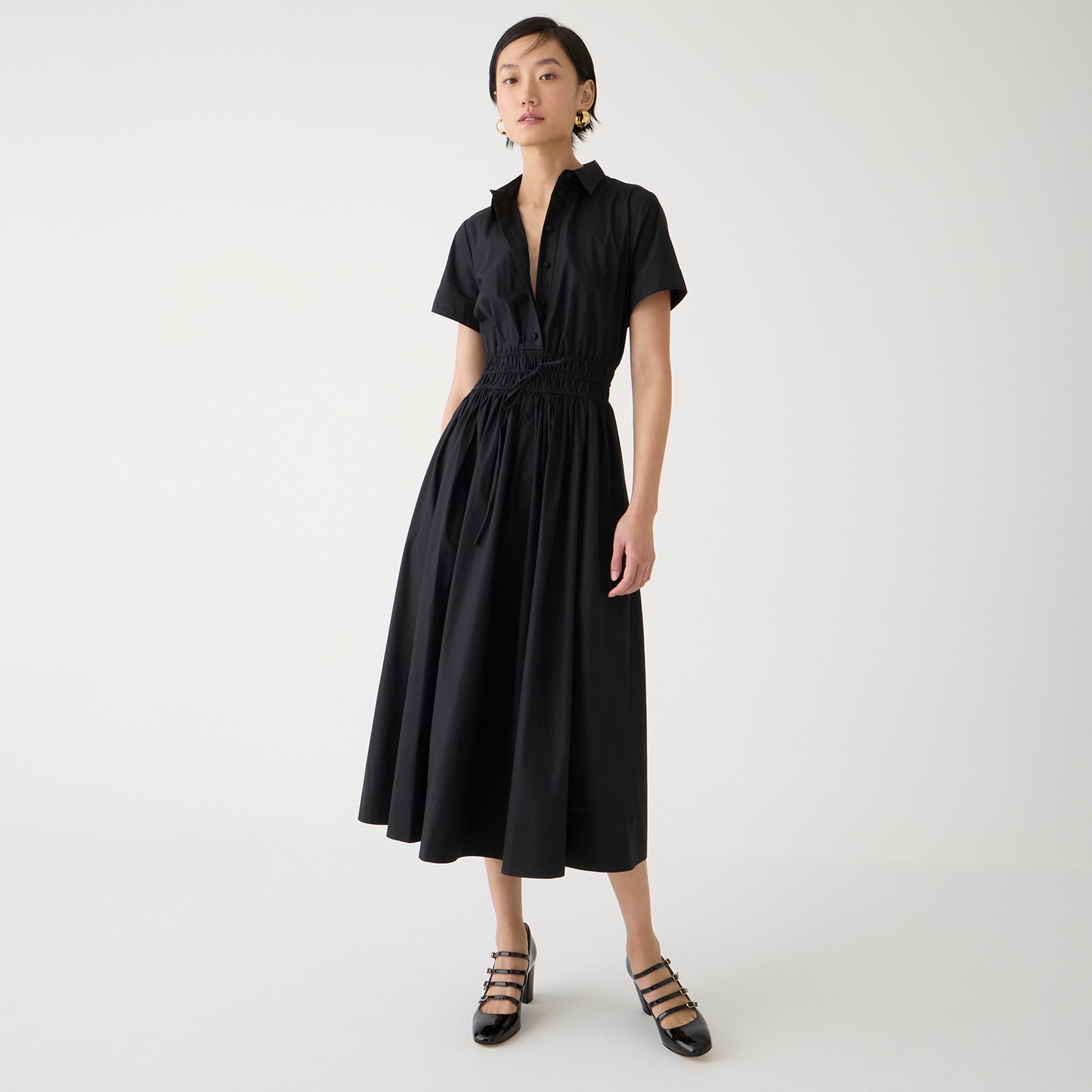 womens Elena shirtdress in cotton poplin