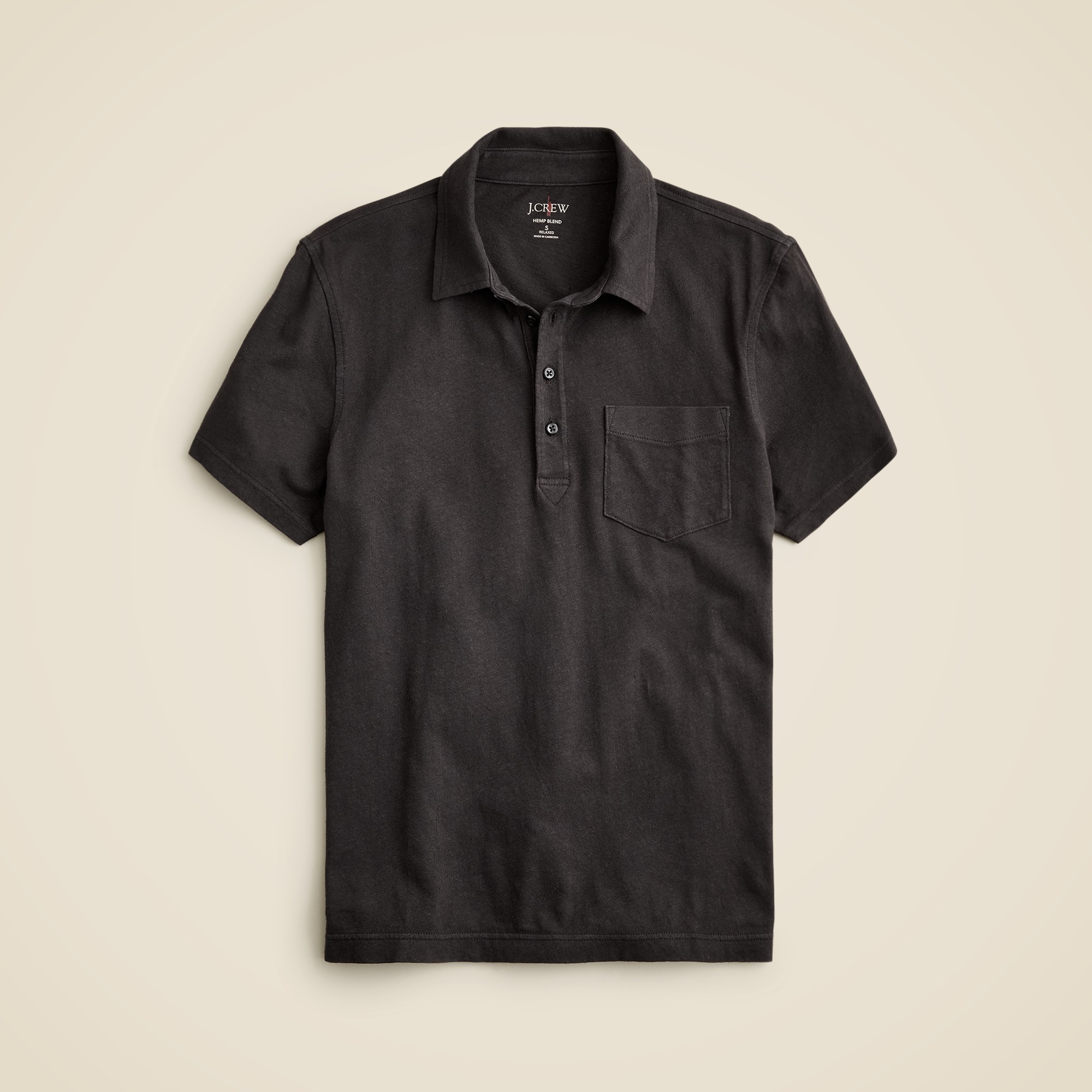  Hemp-organic cotton blend polo shirt