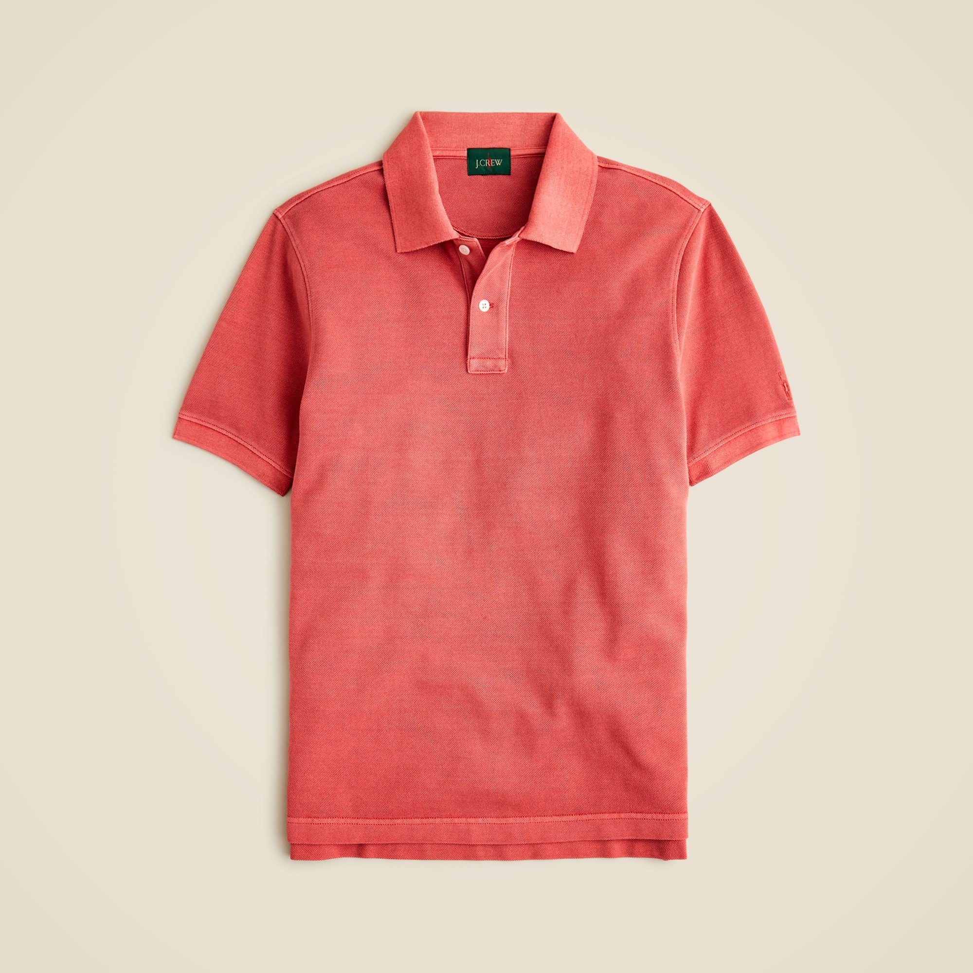 mens Slim washed piqu&eacute; polo shirt