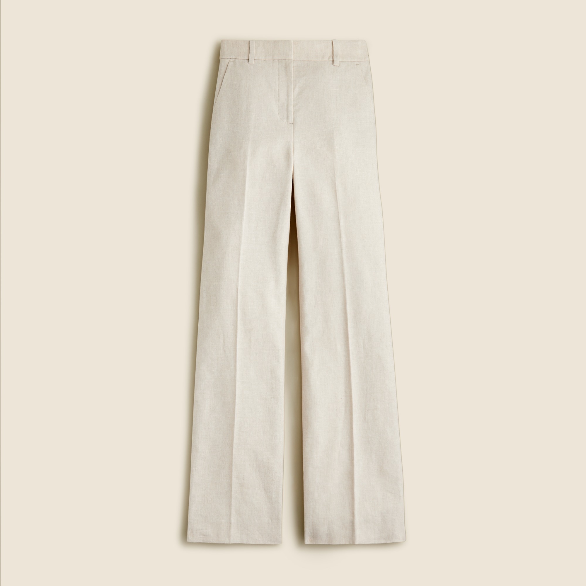 womens Carolina flare pant in stretch linen blend