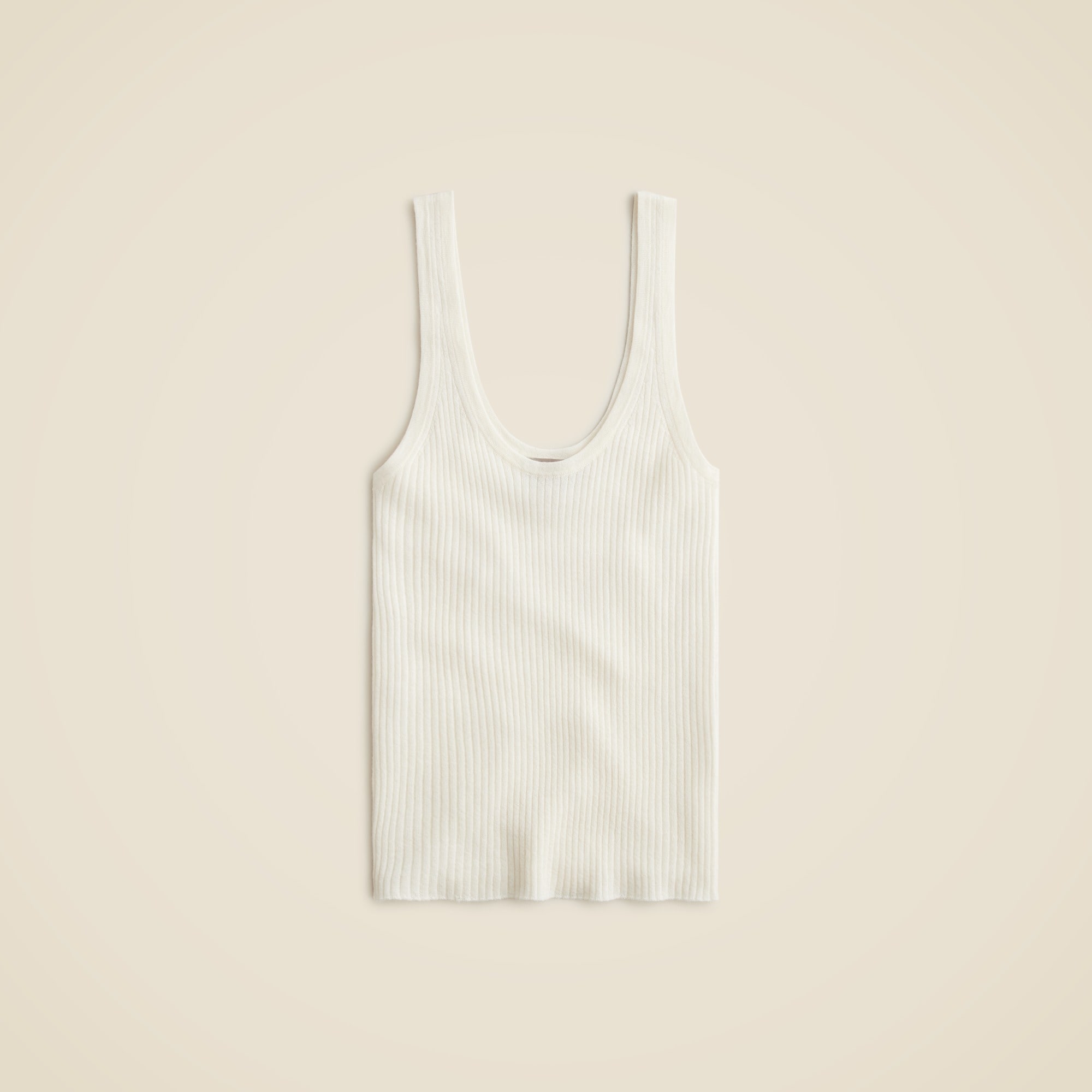 womens Featherweight cashmere ribbed tank top