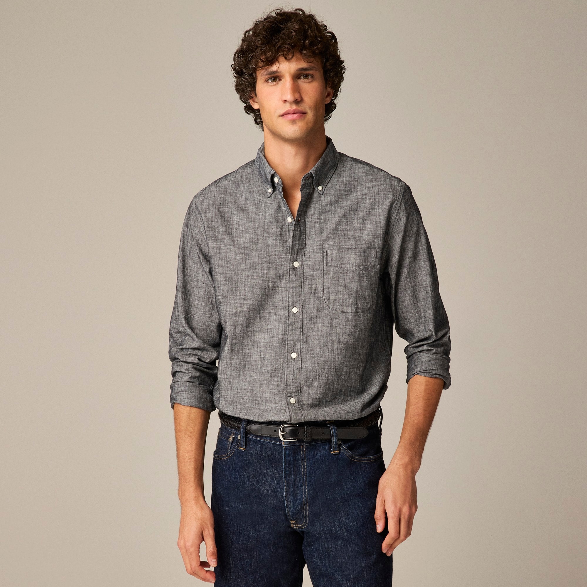 mens Organic cotton chambray shirt