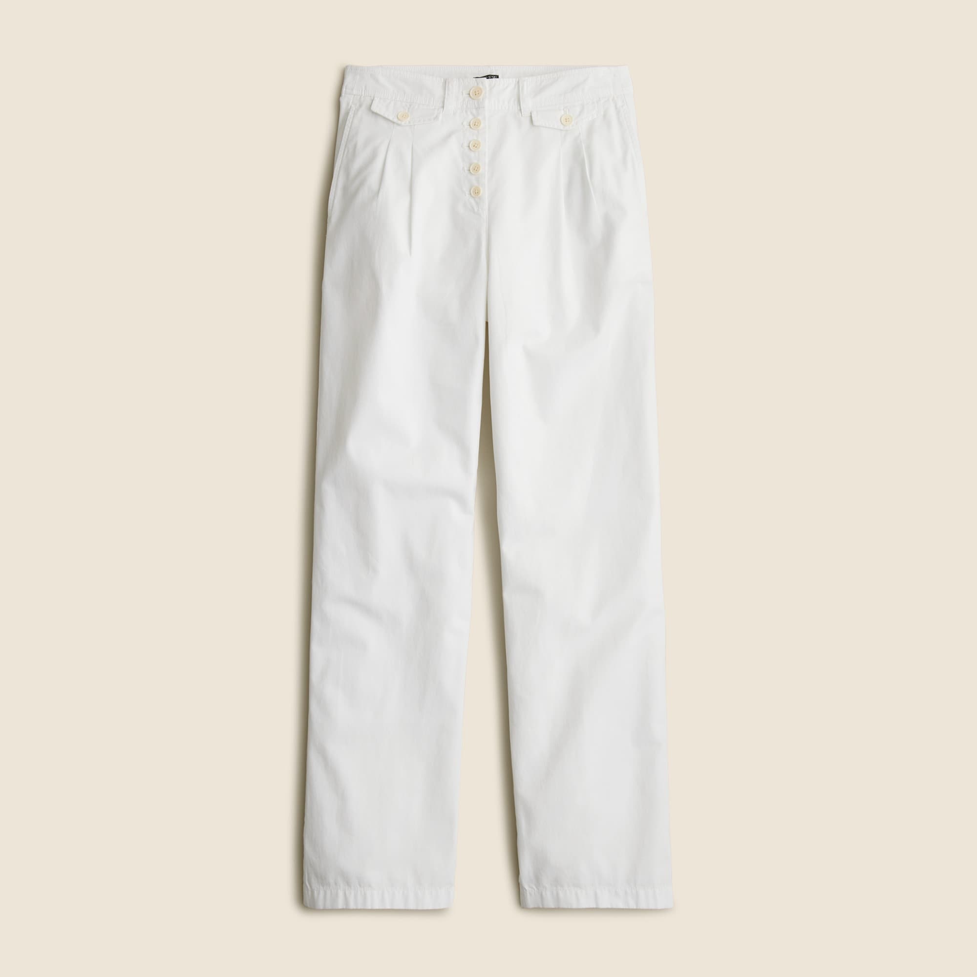  Pleated button-front pant in chino