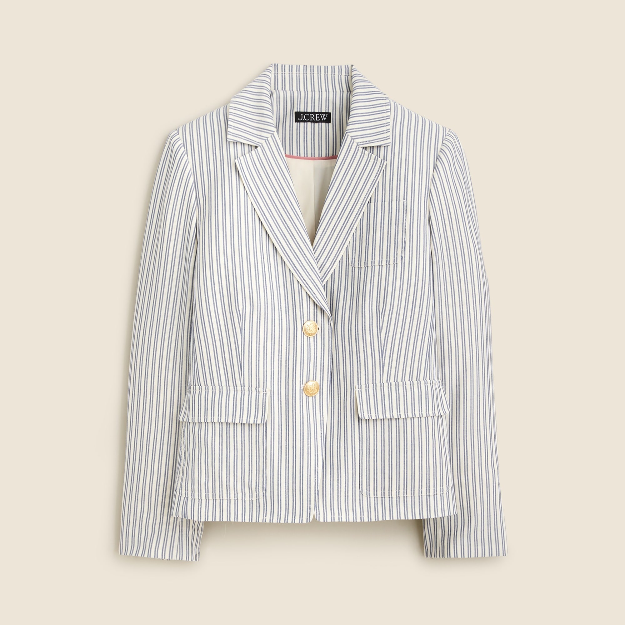  Shrunken-fit blazer in seersucker