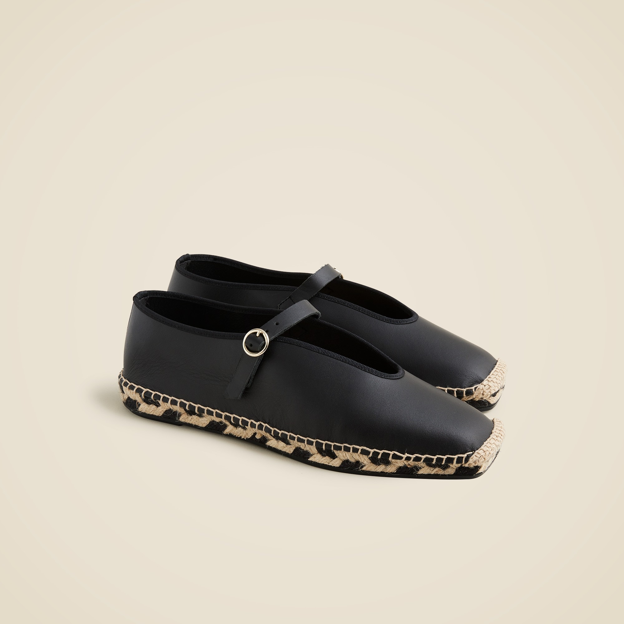  Made-in-Spain Mary Jane espadrilles in leather