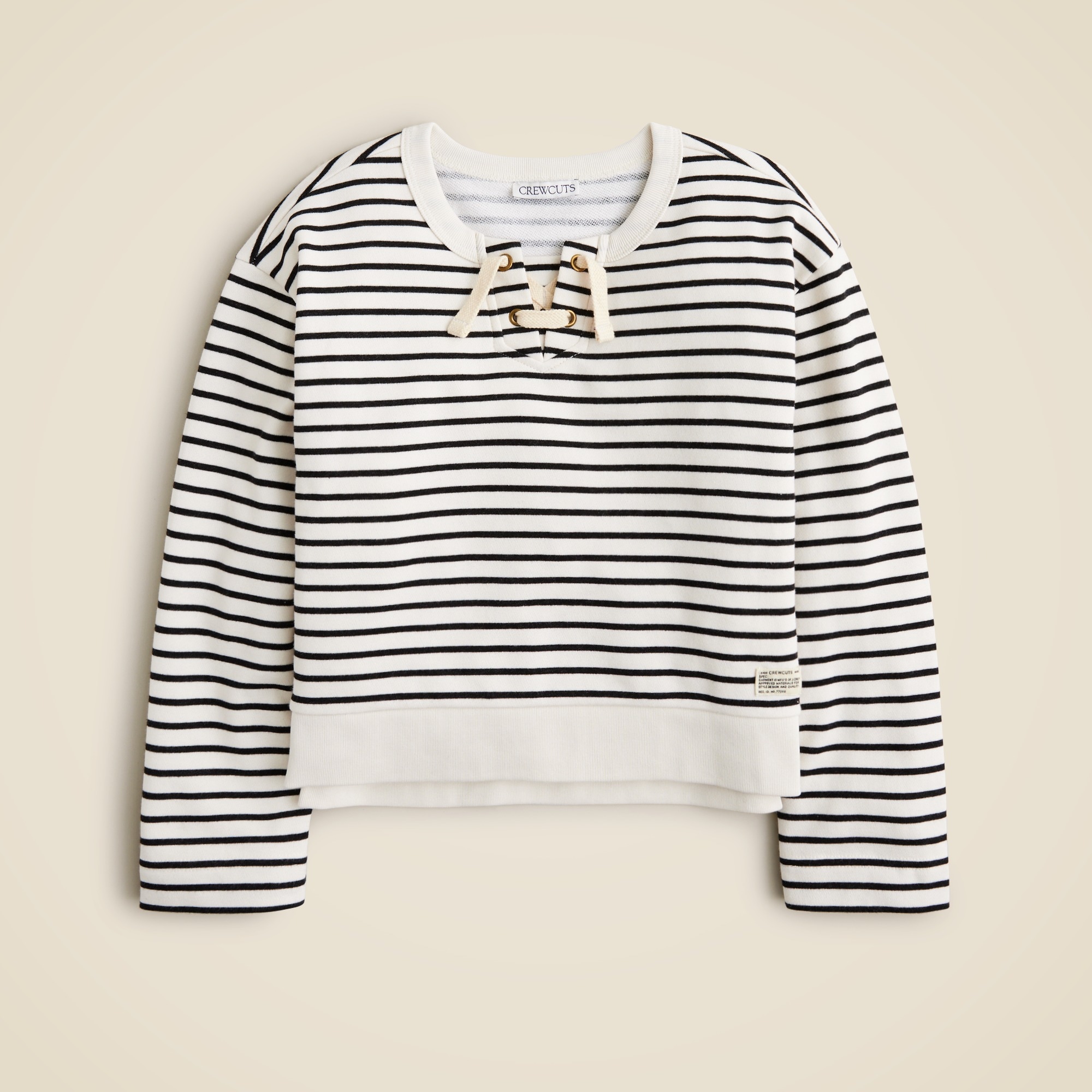 girls Girls' lace-up sweatshirt in terry