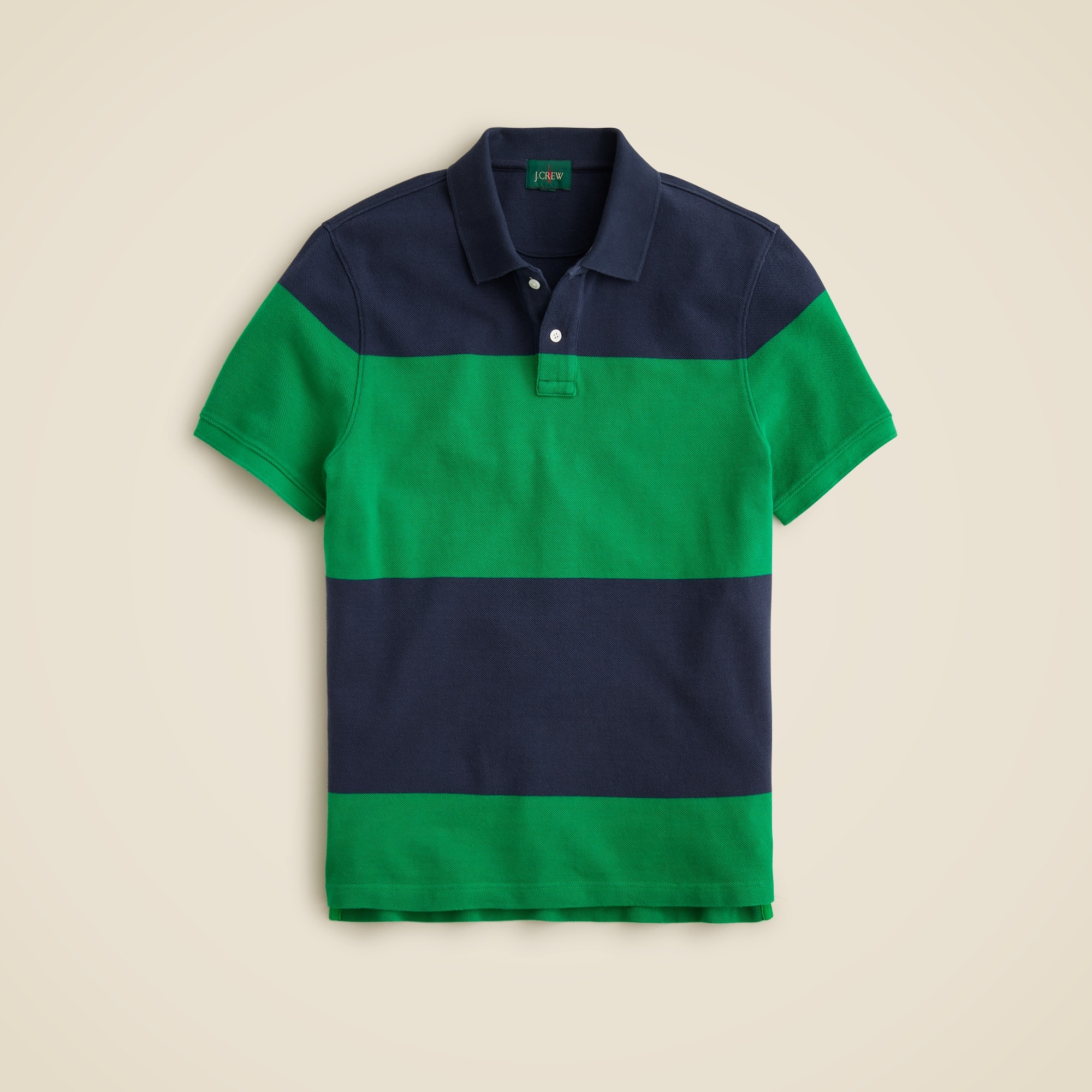  Washed piqu&eacute; polo shirt in stripe