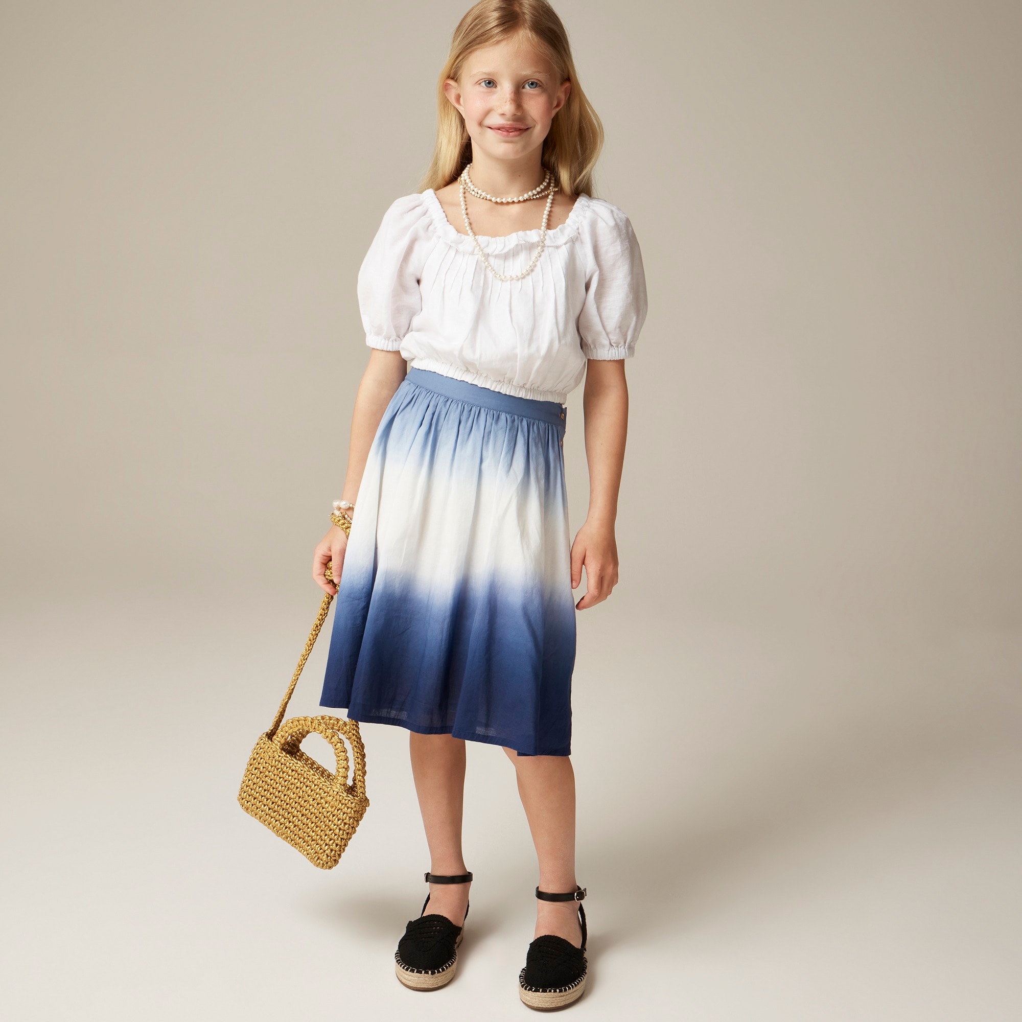 girls Girls' dip-dye midi skirt