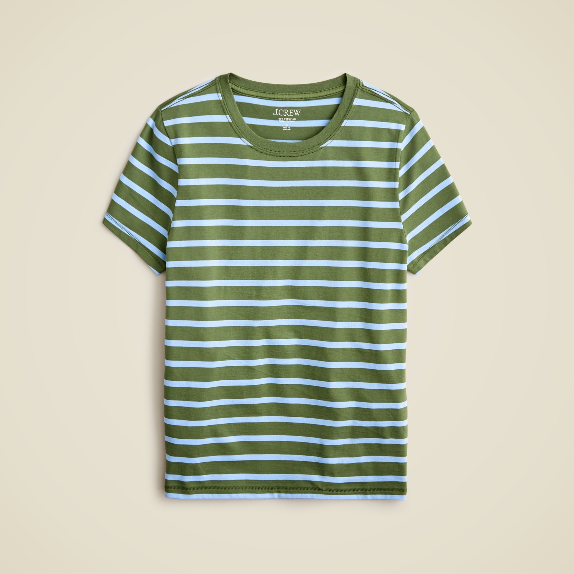  Pima cotton slim-fit T-shirt in stripe