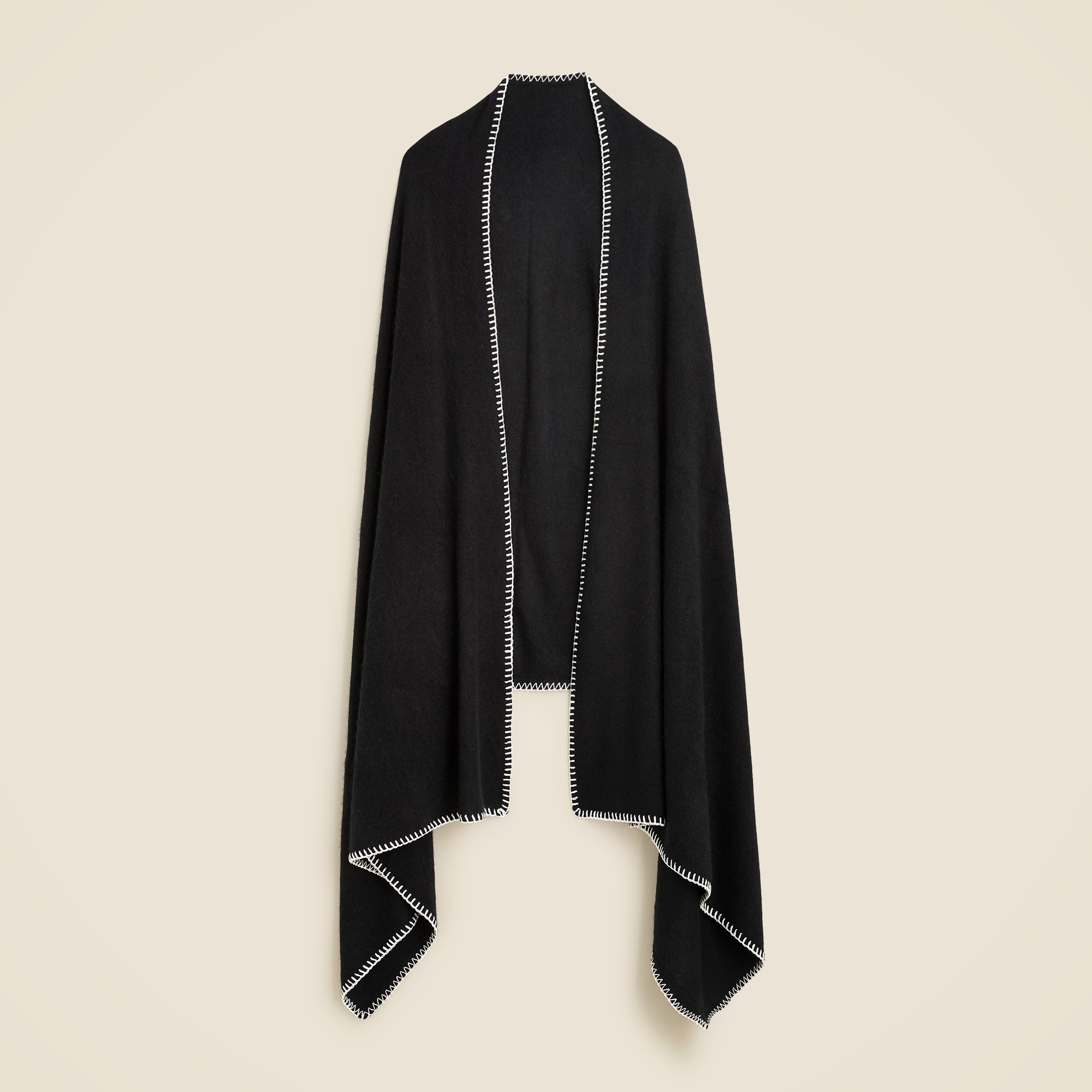 womens Cashmere whipstitch oversized wrap scarf