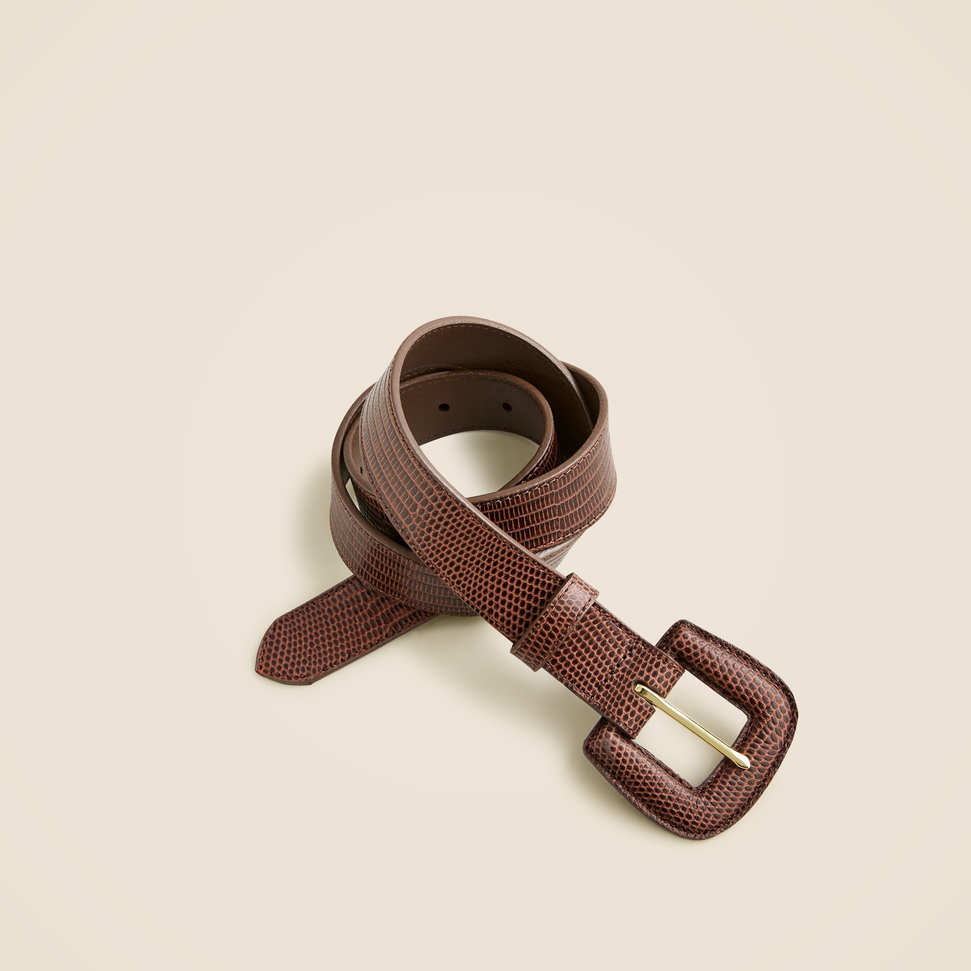 womens Wide belt in embossed Italian leather