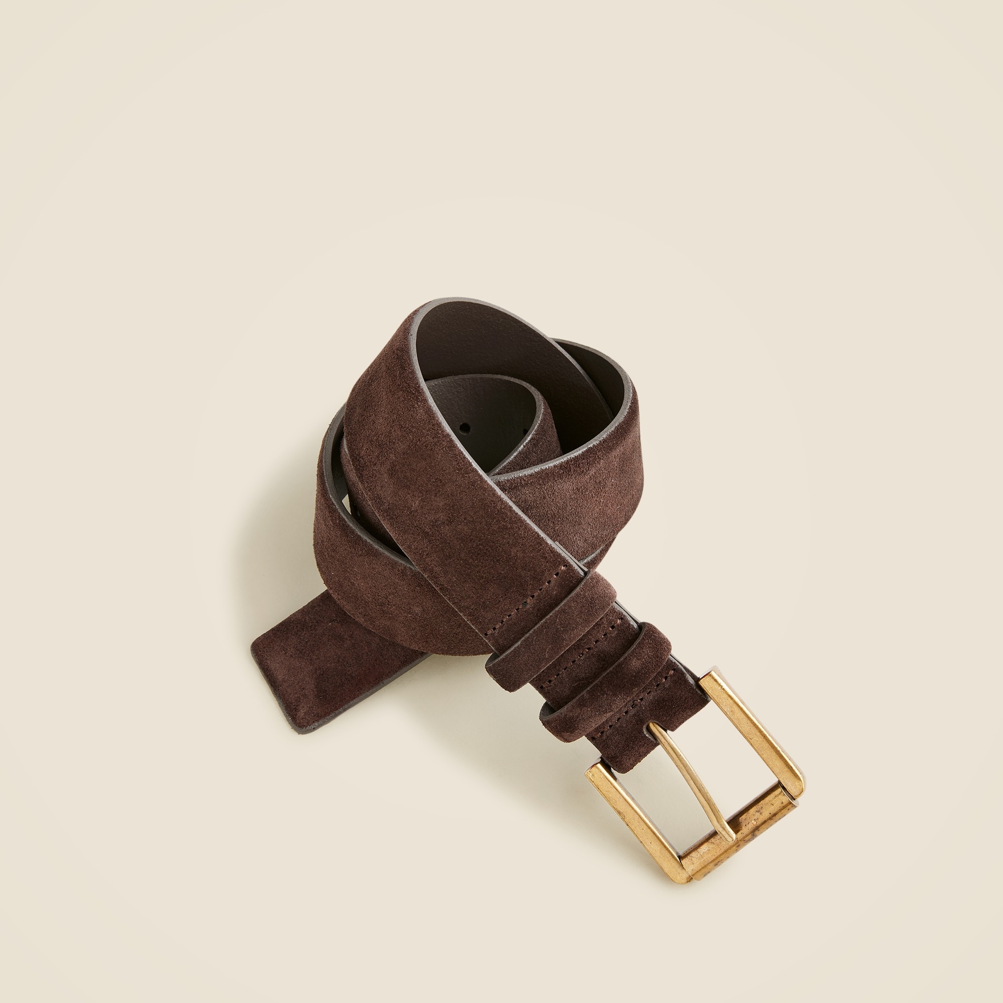 womens Suede roller-buckle belt