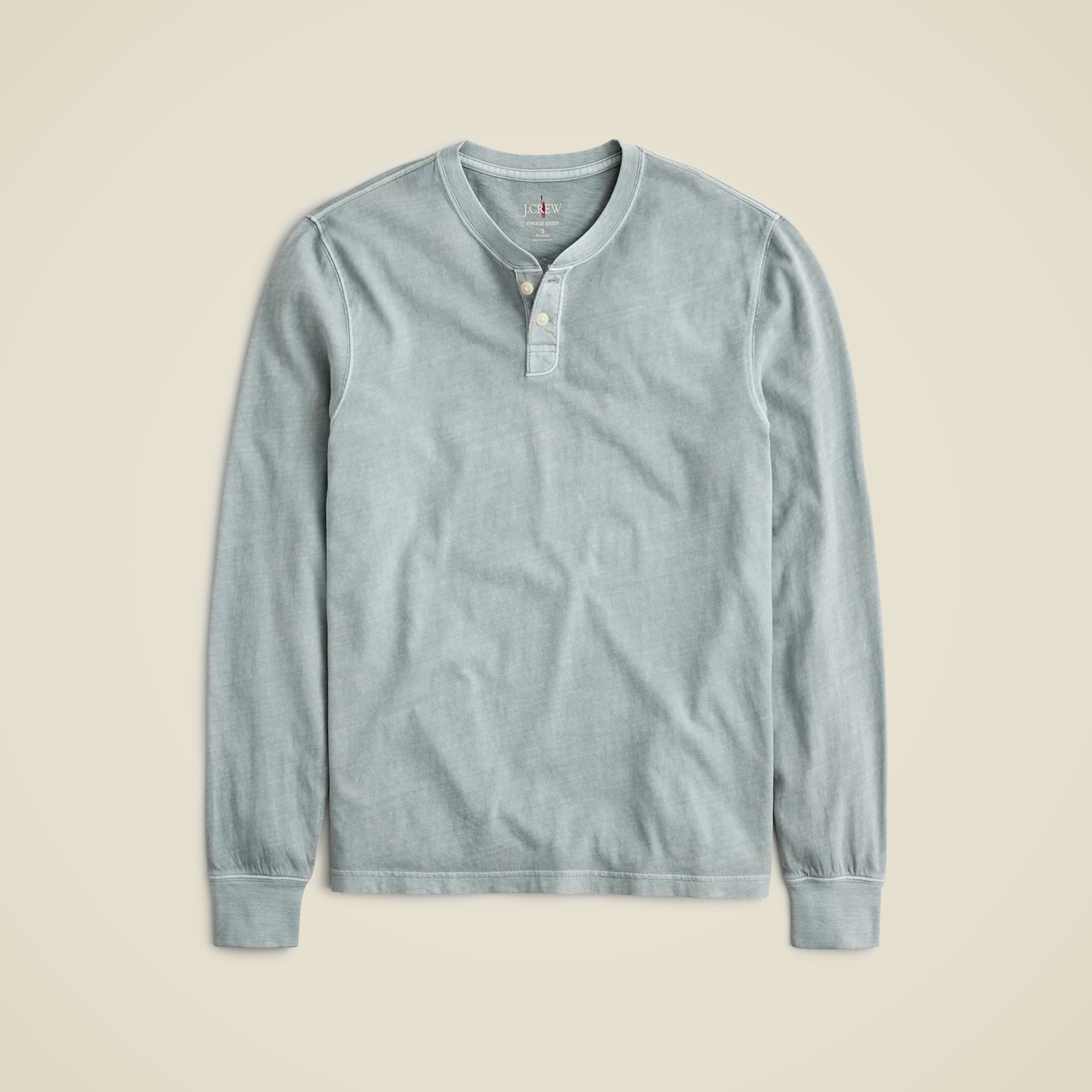  Slim vintage-wash cotton henley