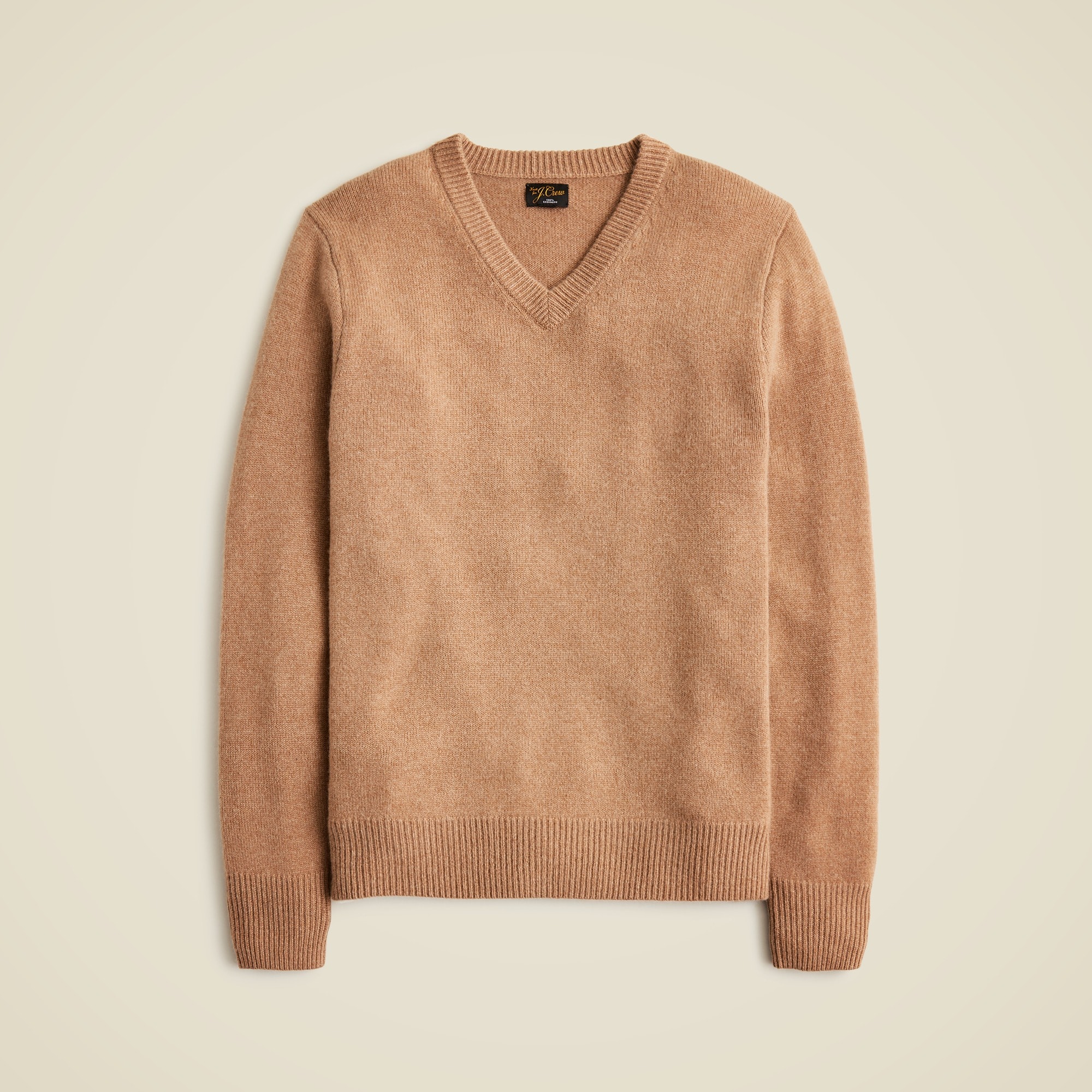 mens Relaxed midweight cashmere V-neck sweater