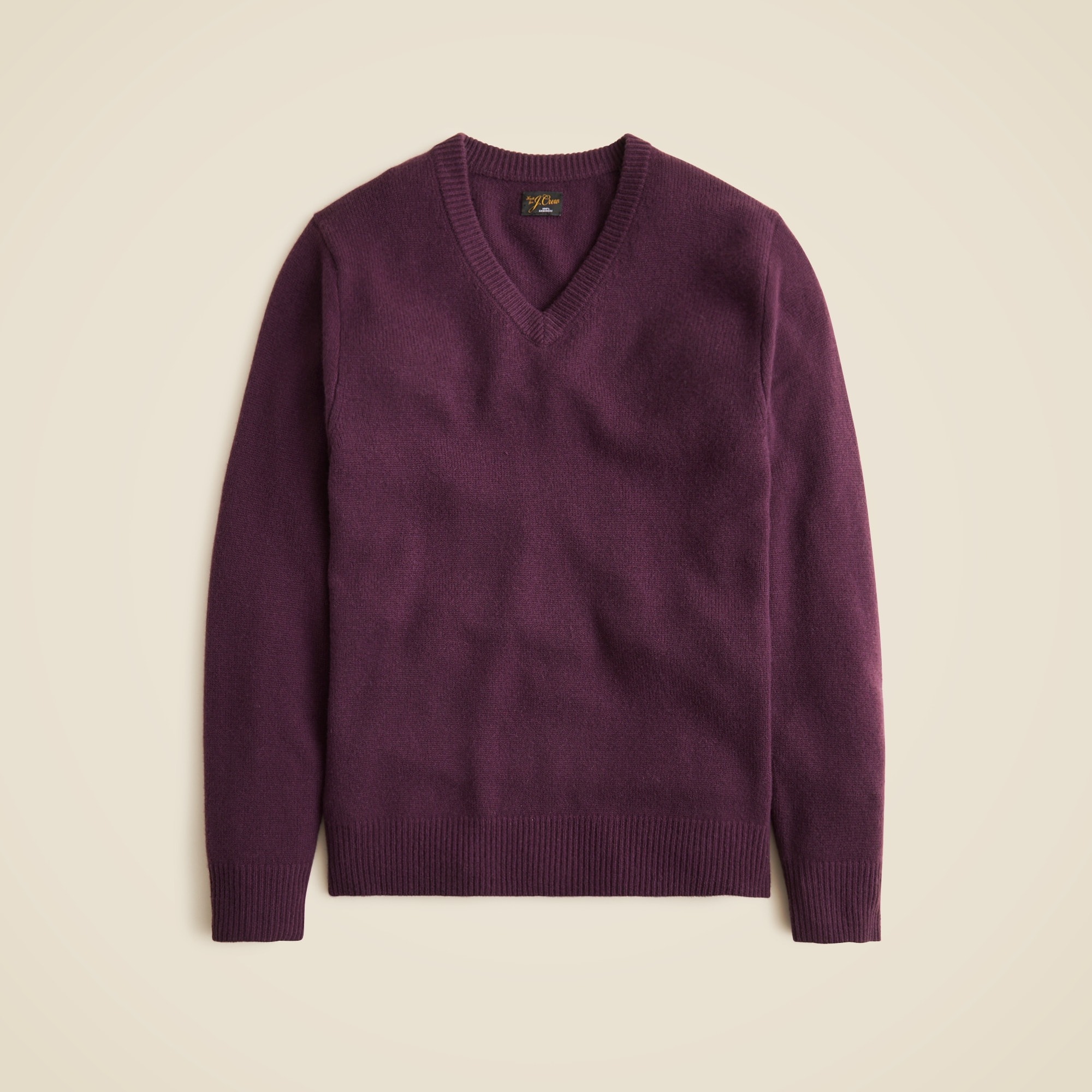 mens Relaxed midweight cashmere V-neck sweater