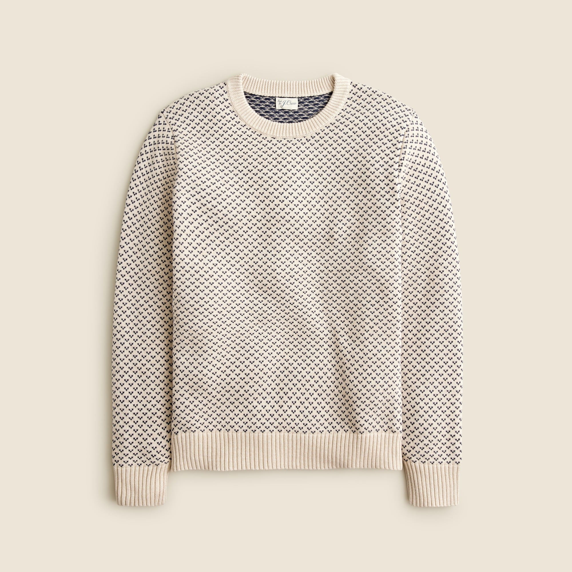 mens Heritage cotton sweater in bird's-eye stitch