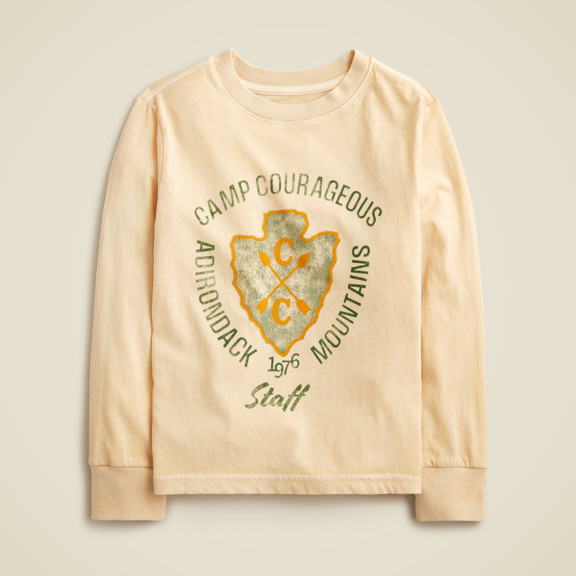  Kids' long-sleeve &quot;camp courageous&quot; graphic T-shirt