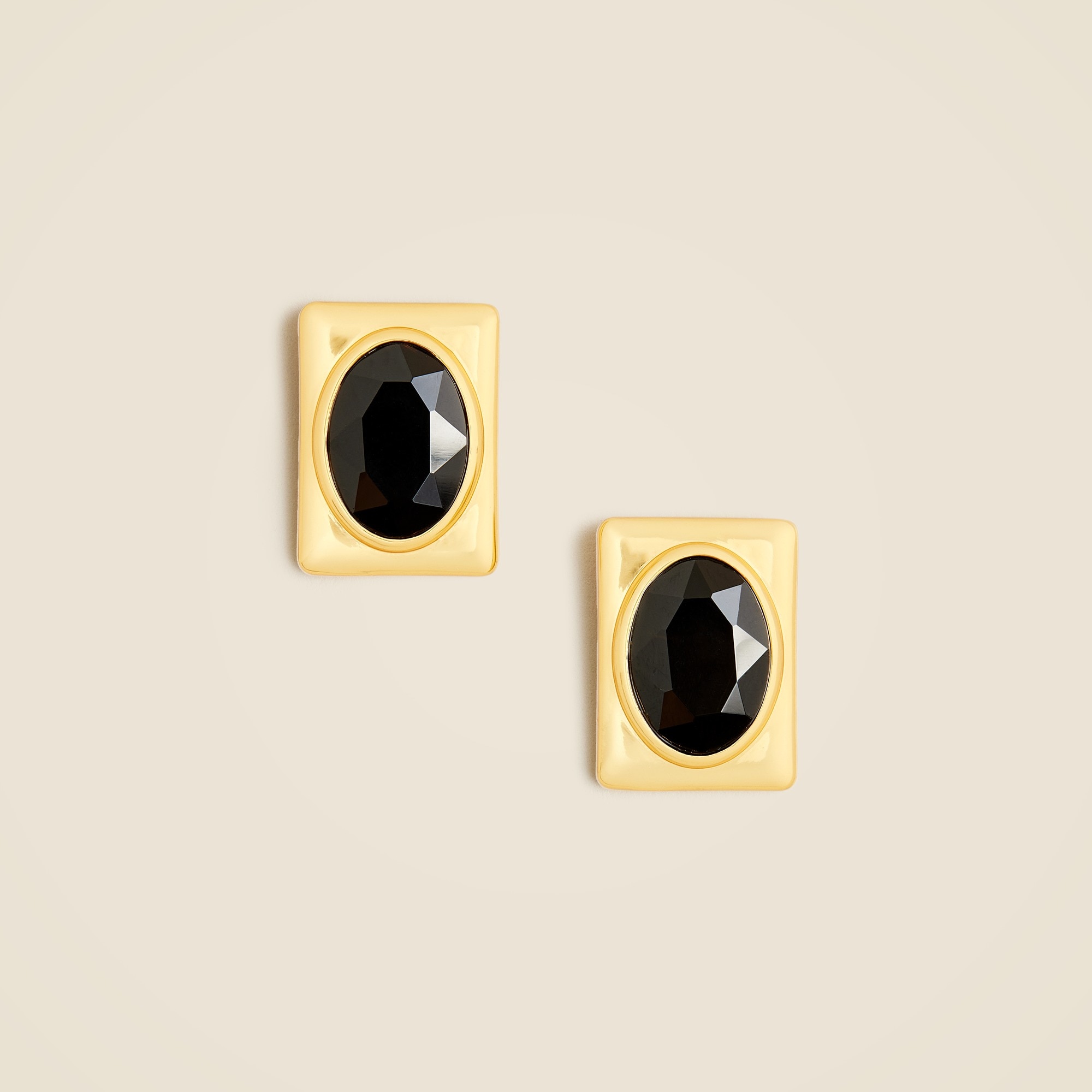  Oversized crystal-embellished studs