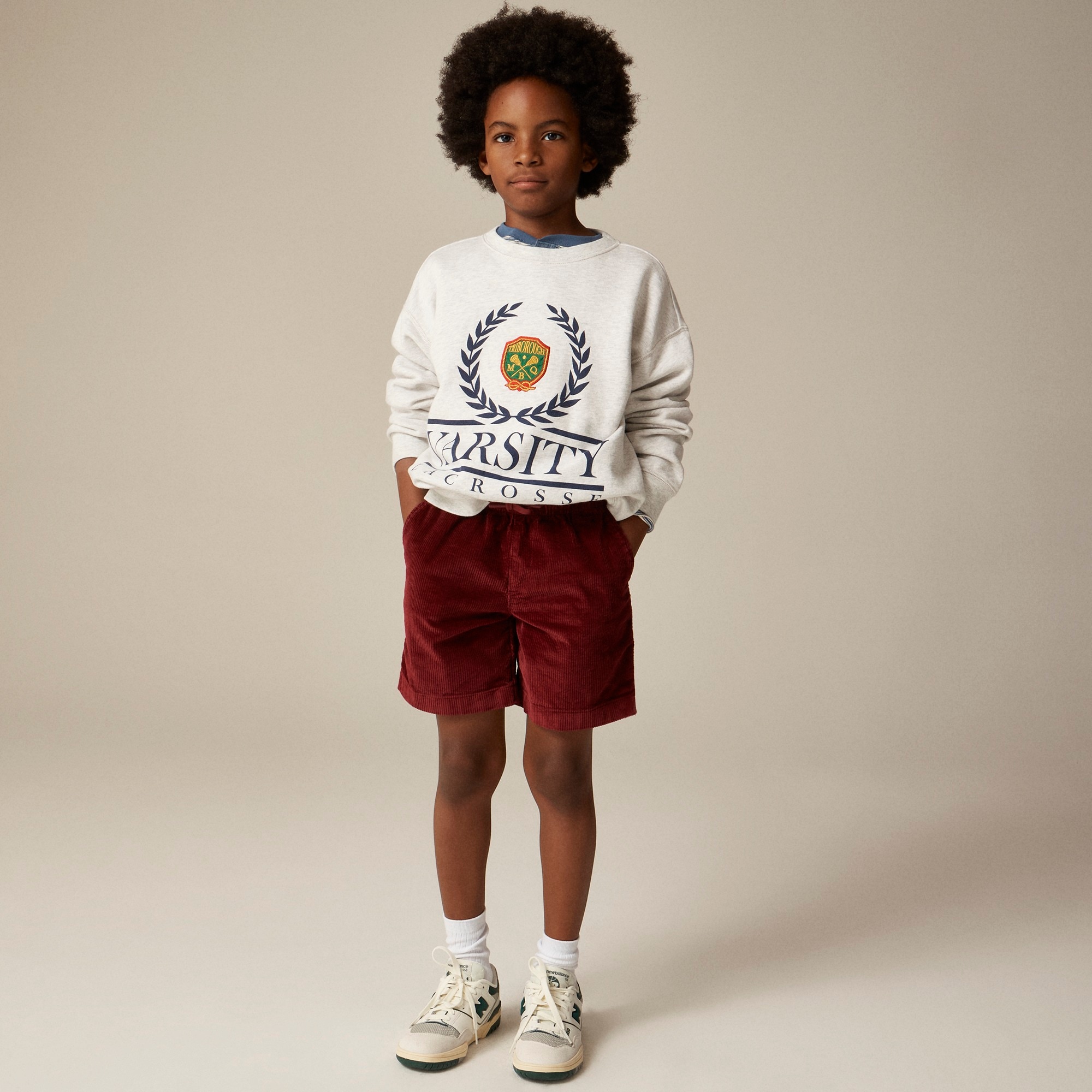 boys Kids' pull-on short in wide-wale corduroy