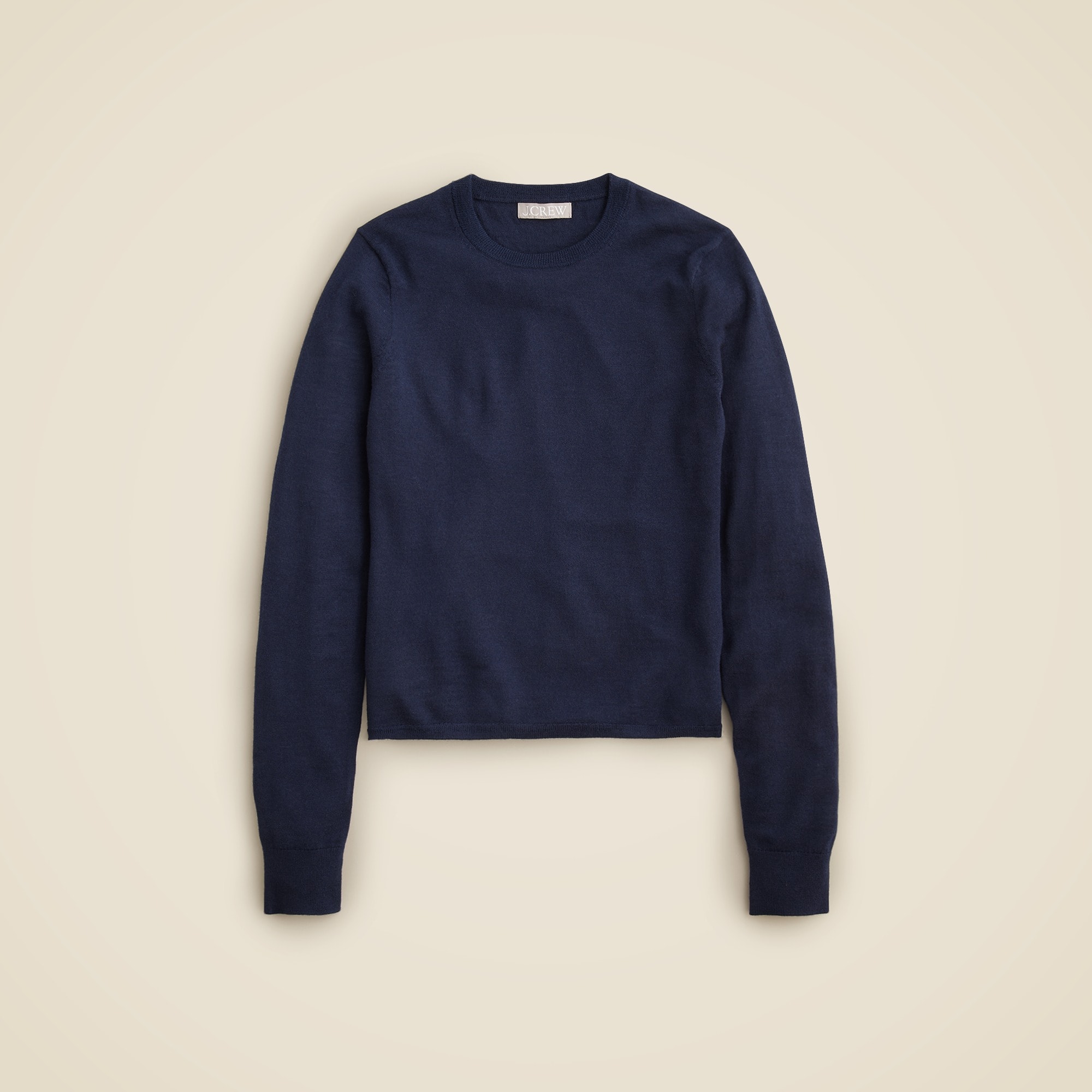 womens Carolyn fitted crewneck sweater in merino wool