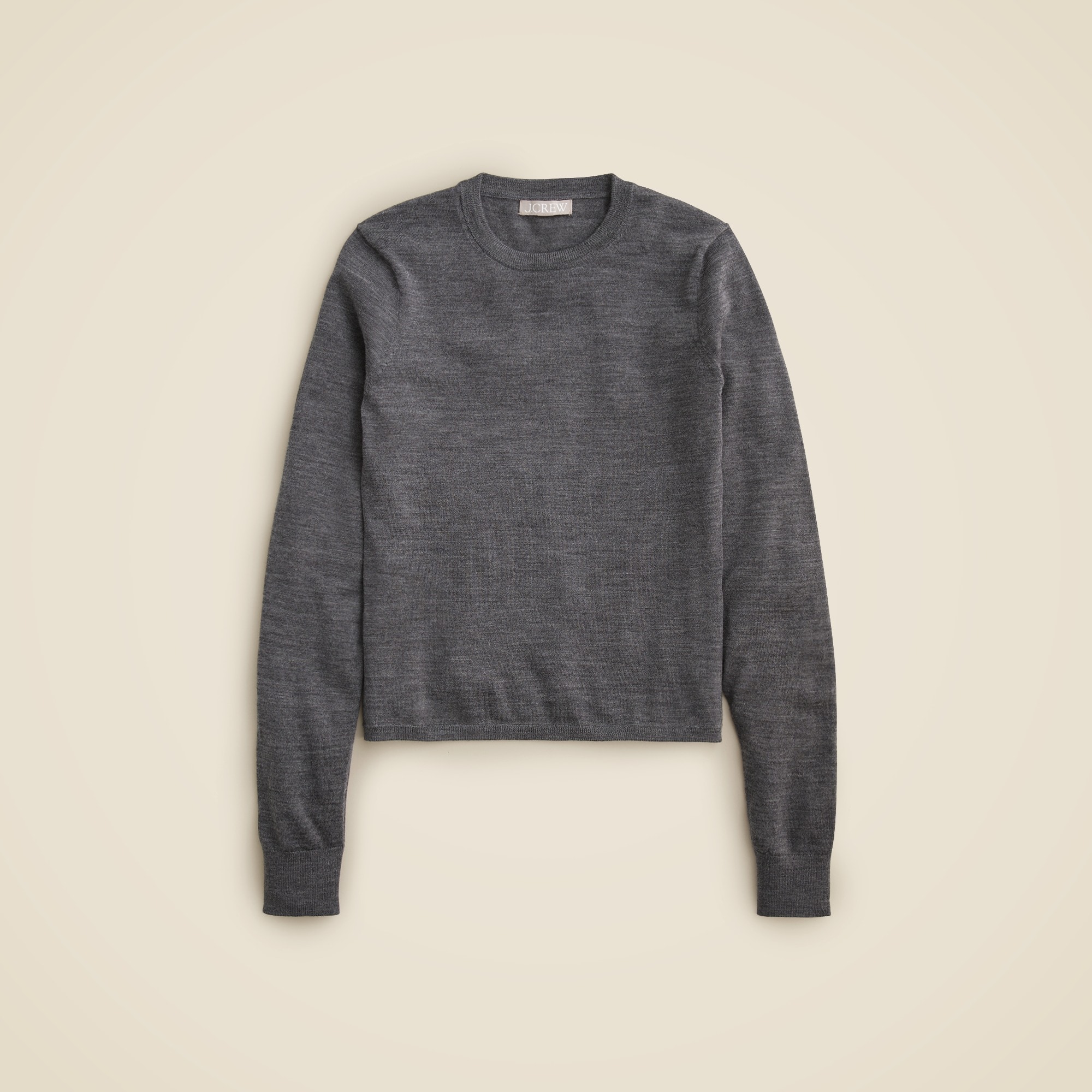 womens Carolyn fitted crewneck sweater in merino wool