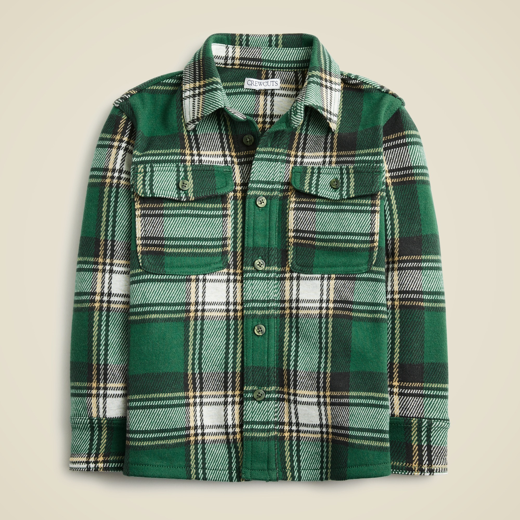  Kids' long-sleeve Seaboard soft-knit shirt in plaid