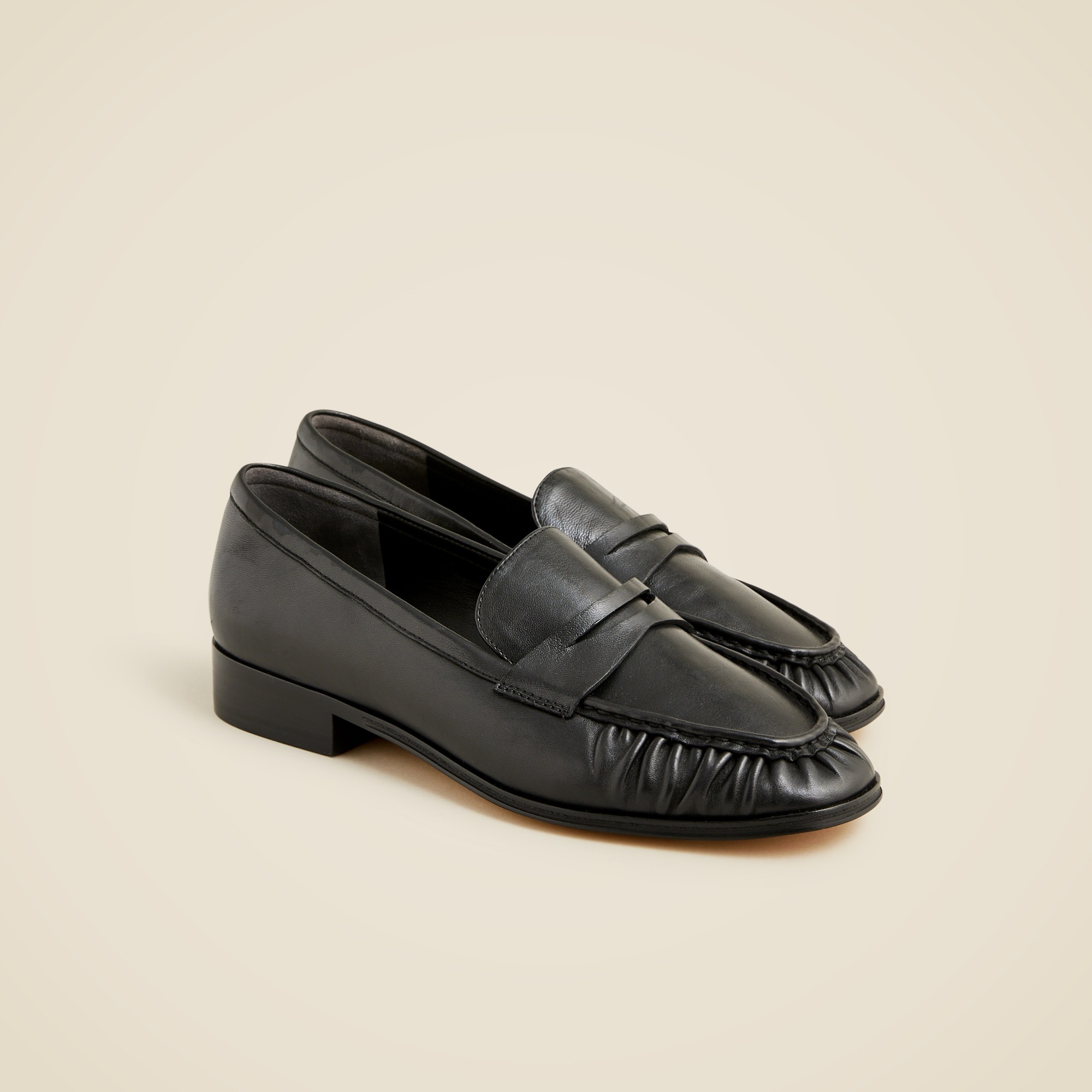 womens Maison ruched loafers in leather