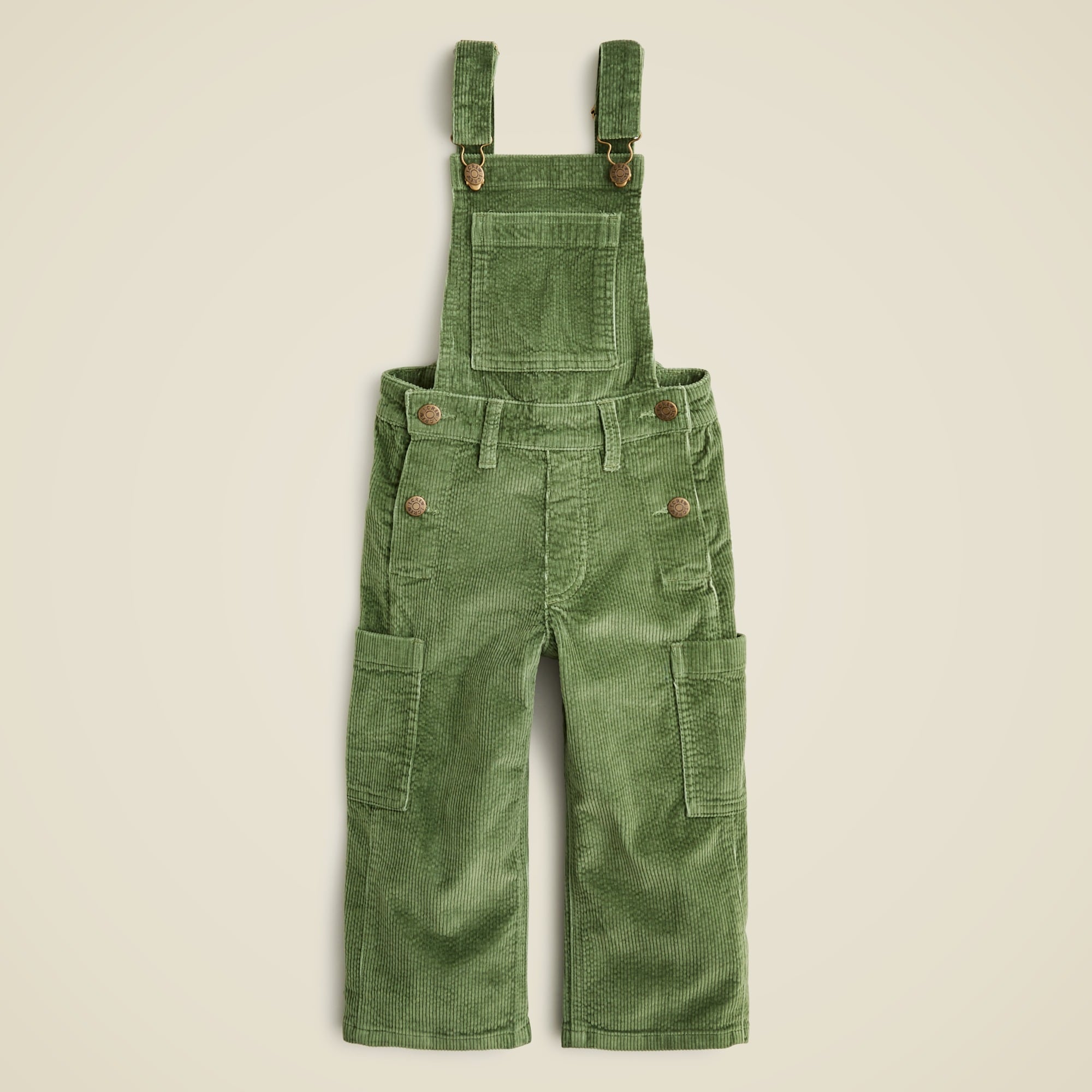 girls Girls' wide-leg corduroy overalls