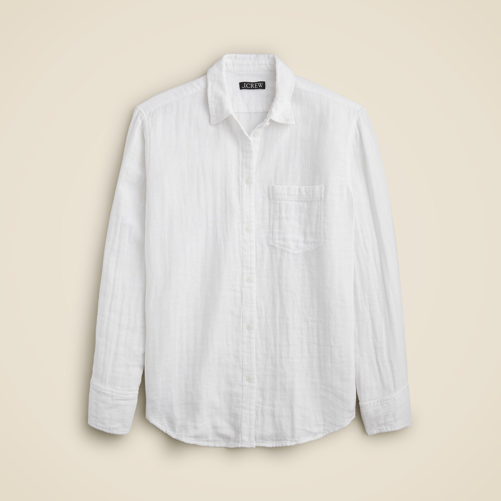  Gar&ccedil;on classic shirt in cotton-linen blend gauze