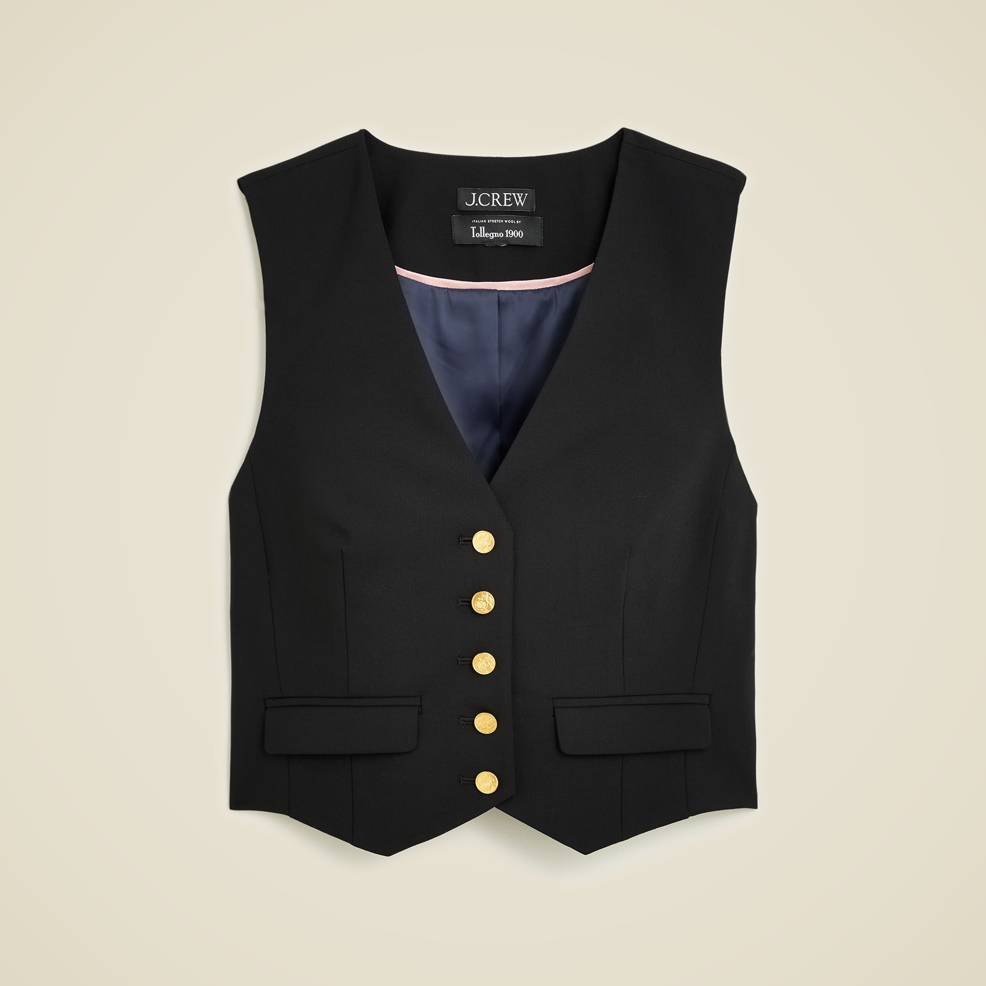  Classic vest in Italian bi-stretch wool blend