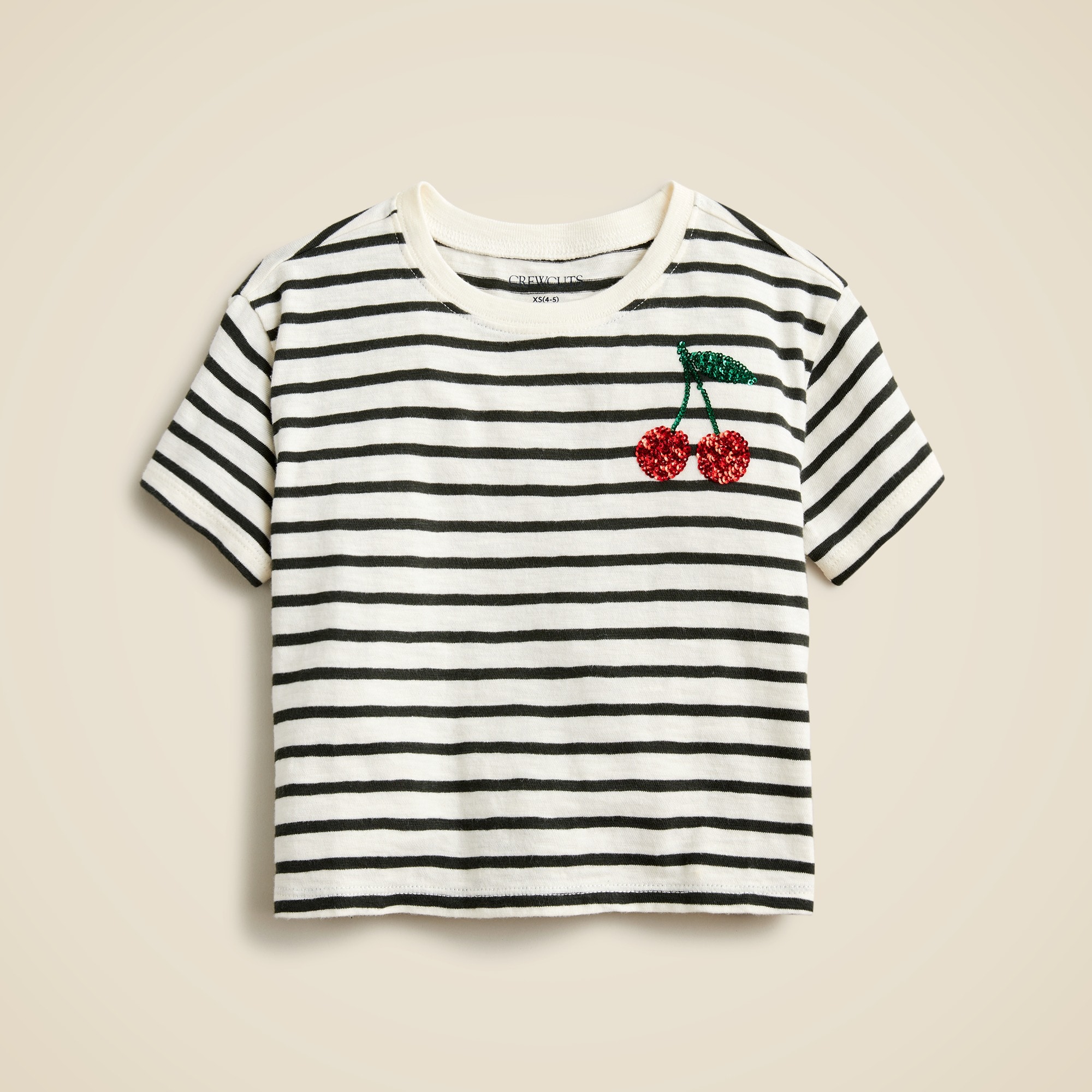 girls Girls' striped cherry T-shirt