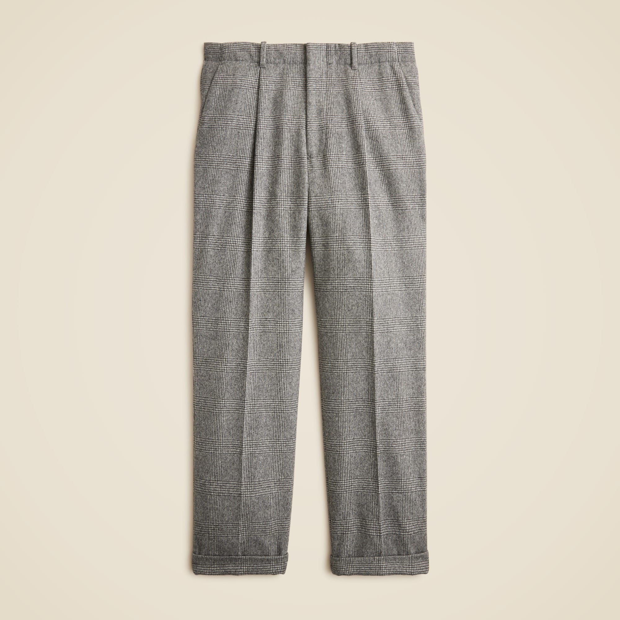 mens Kenmare Relaxed-fit single-pleat suit pant in Scottish lambswool flannel