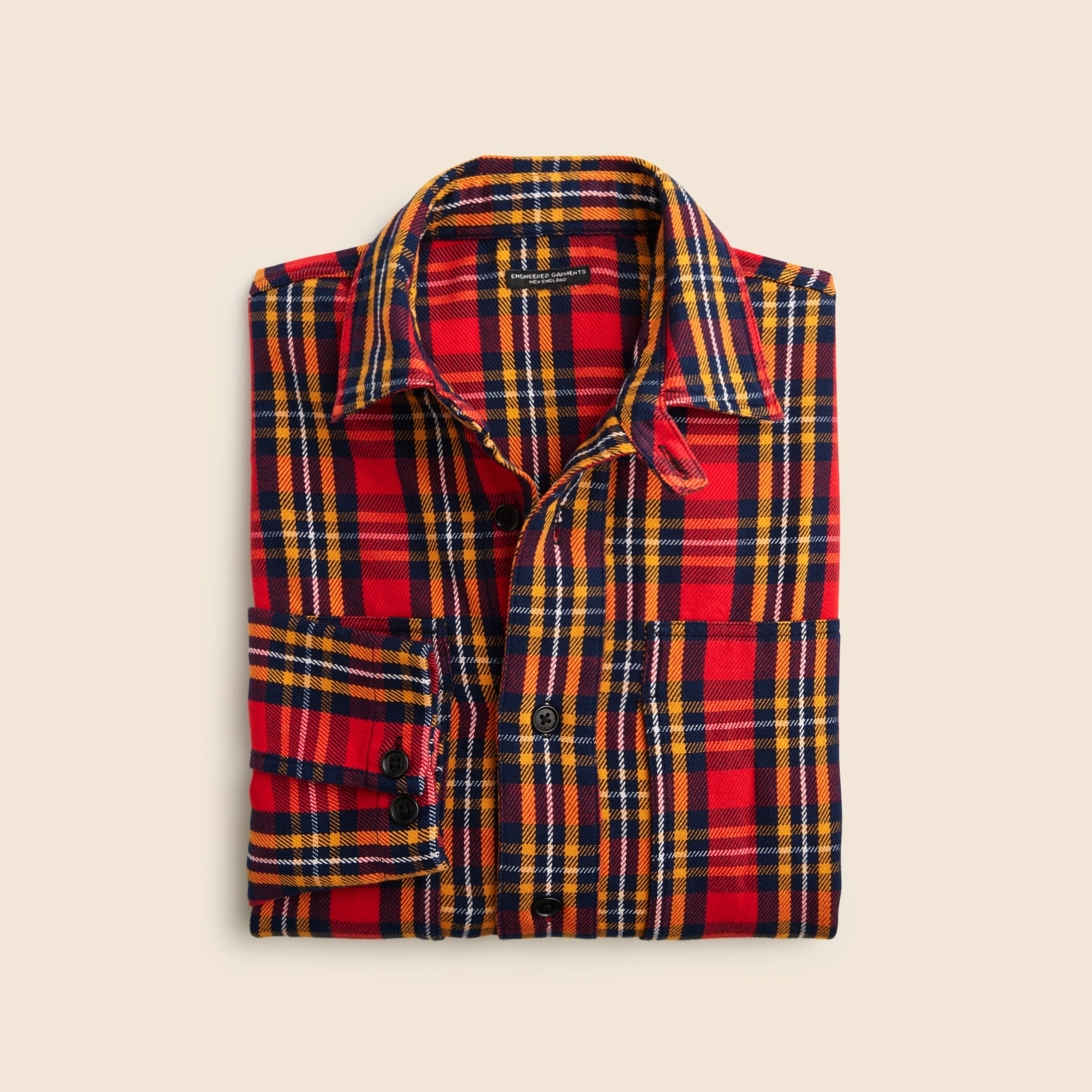 mens Limited-edition Engineered Garments X J.Crew relaxed twill utility shirt in plaid