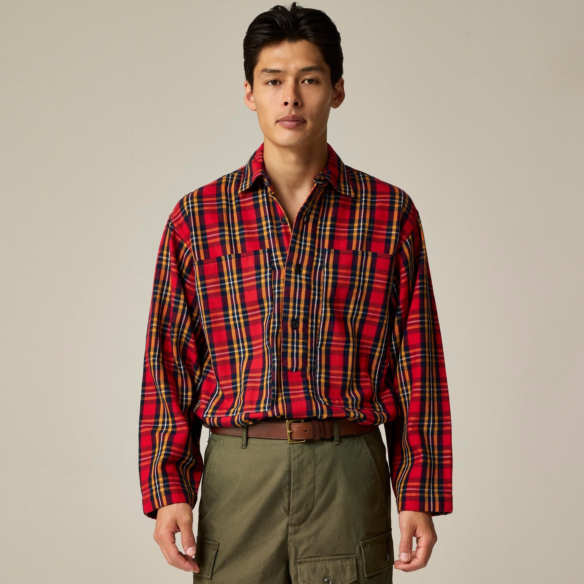  Limited-edition Engineered Garments X J.Crew relaxed twill utility shirt in plaid