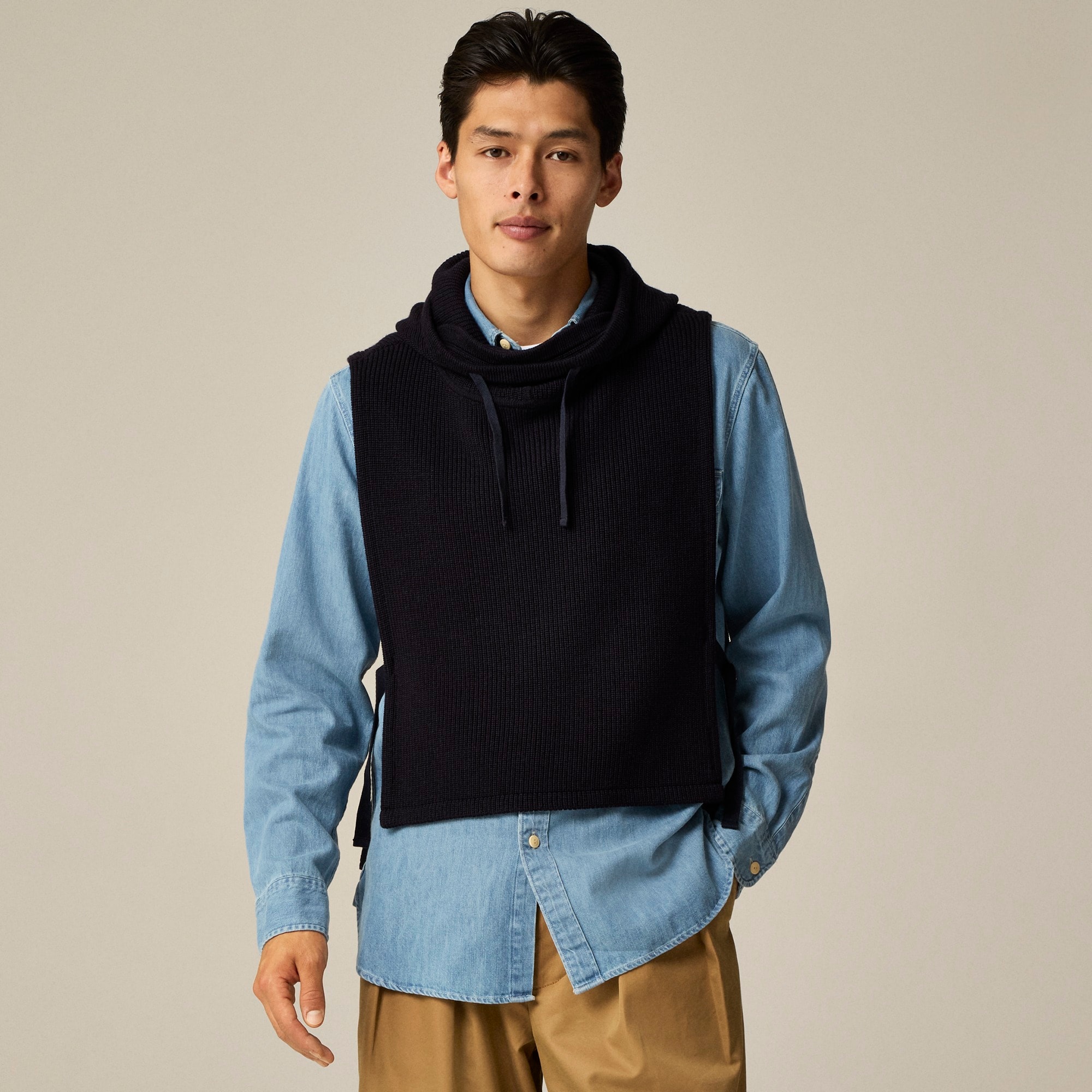  Limited-edition Engineered Garments X J.Crew merino wool hooded sweater-vest