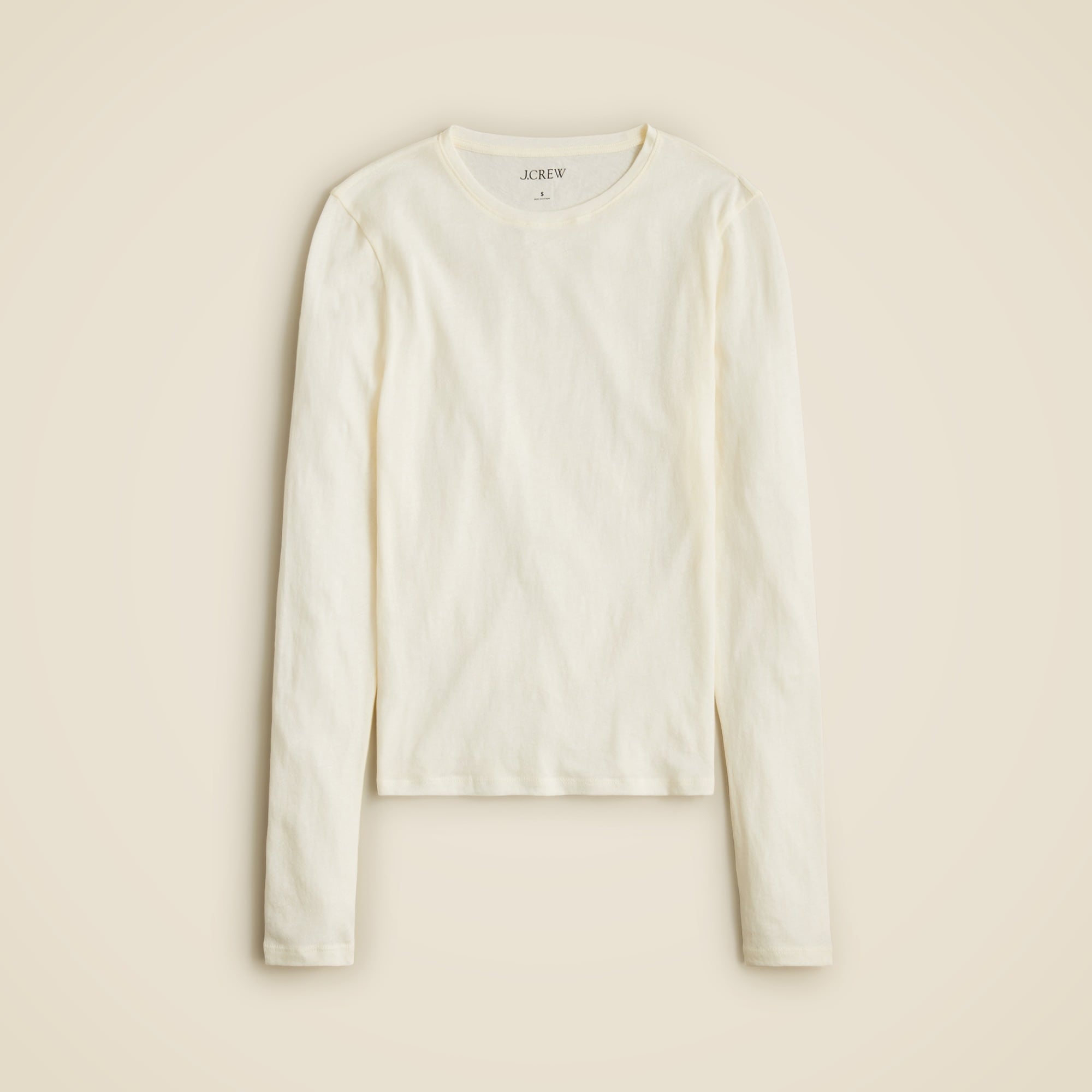 womens Tissue crepe long-sleeve T-shirt