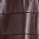 Seamed circle skirt in faux leather DARK CAROB