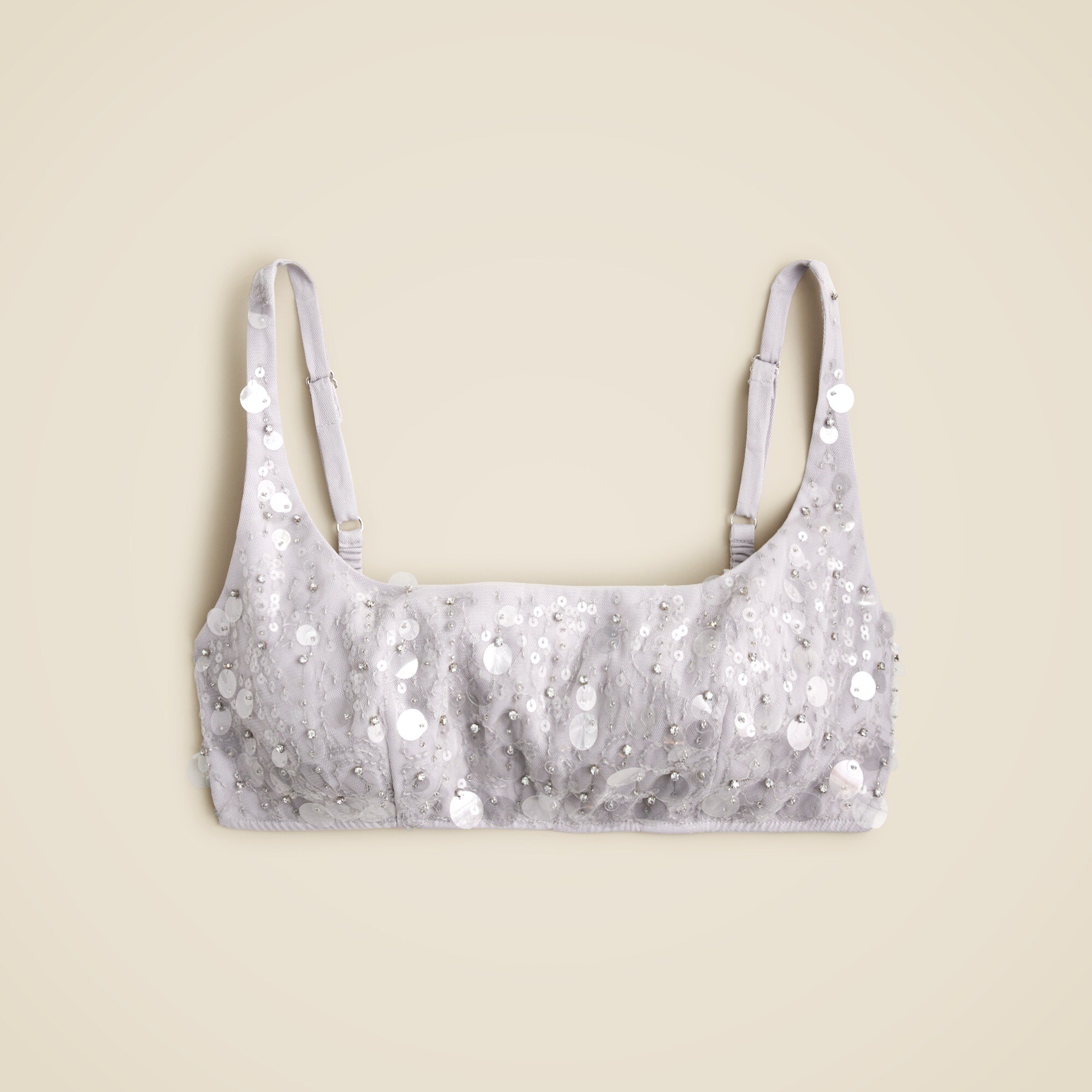  Collection sequin-embellished bra top