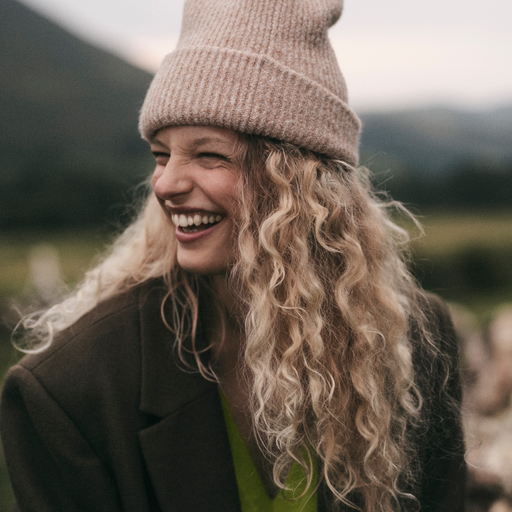 womens Marled beanie in Supersoft yarn