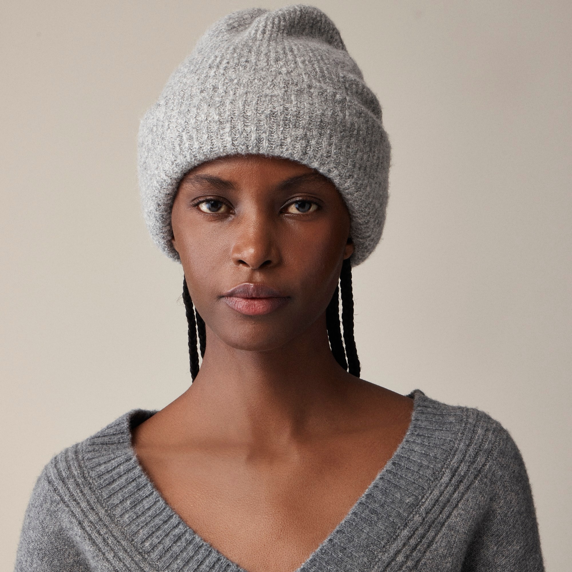 womens Marled beanie in Supersoft yarn