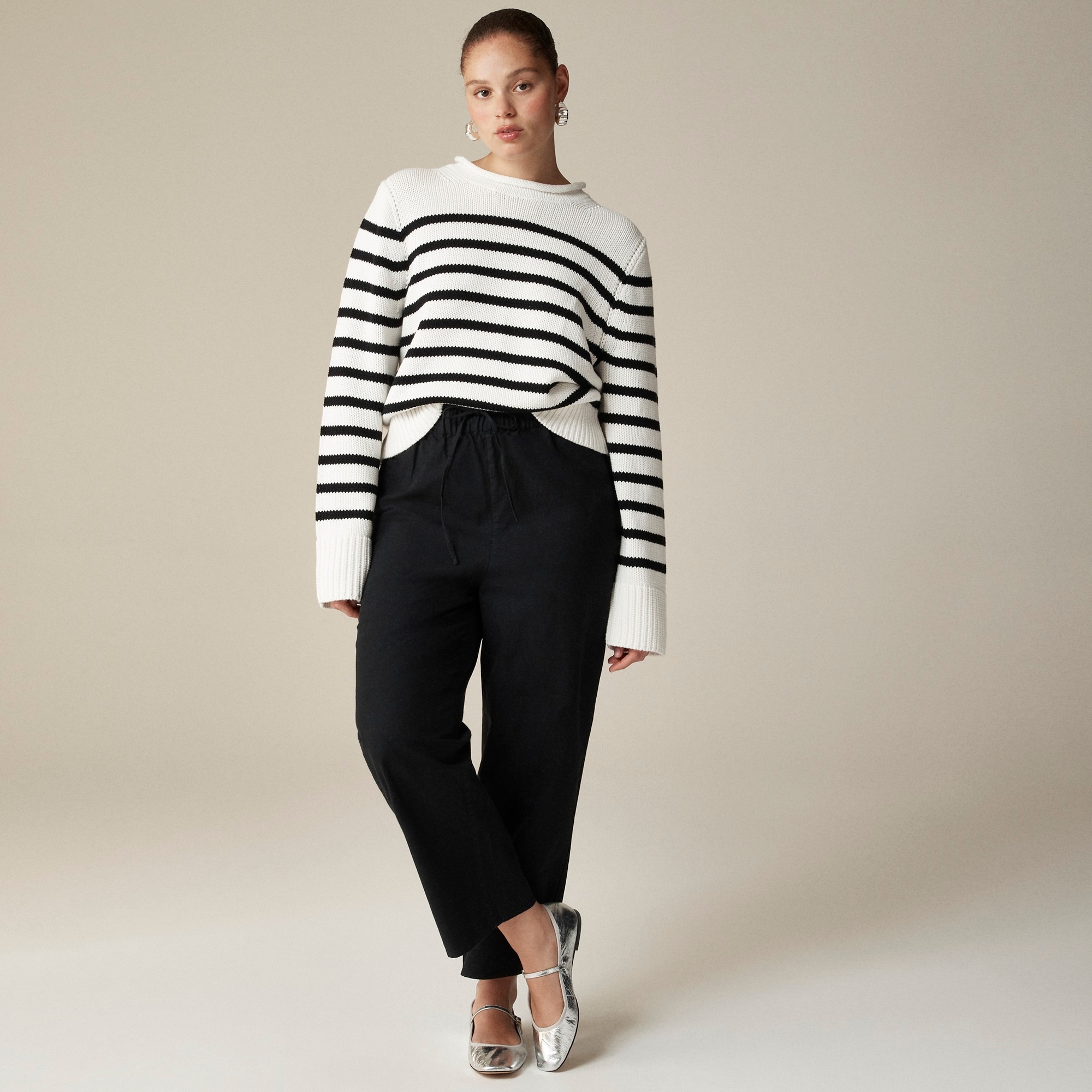 womens Heritage cotton Rollneck&trade; sweater in stripe