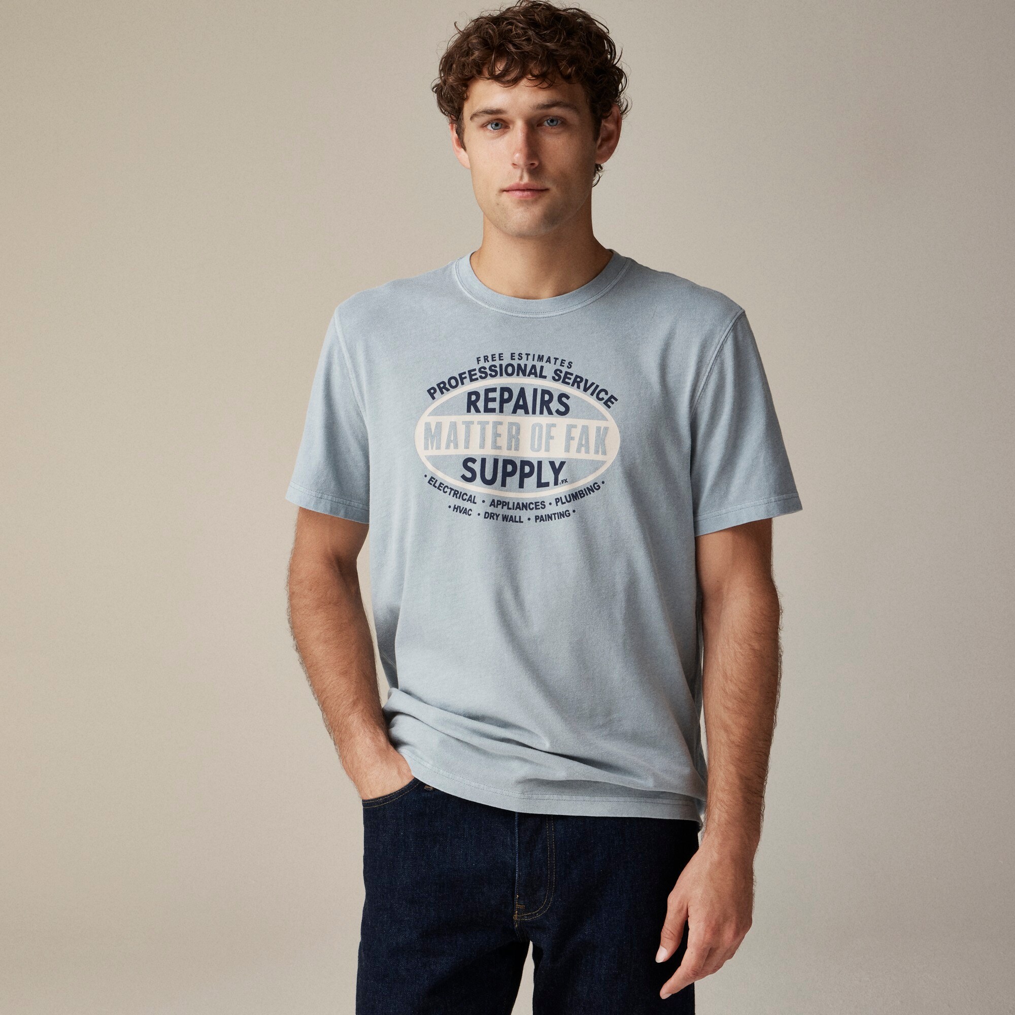 mens Limited-edition FX's <i>The Bear</i> X J.Crew graphic vintage-wash cotton T-shirt