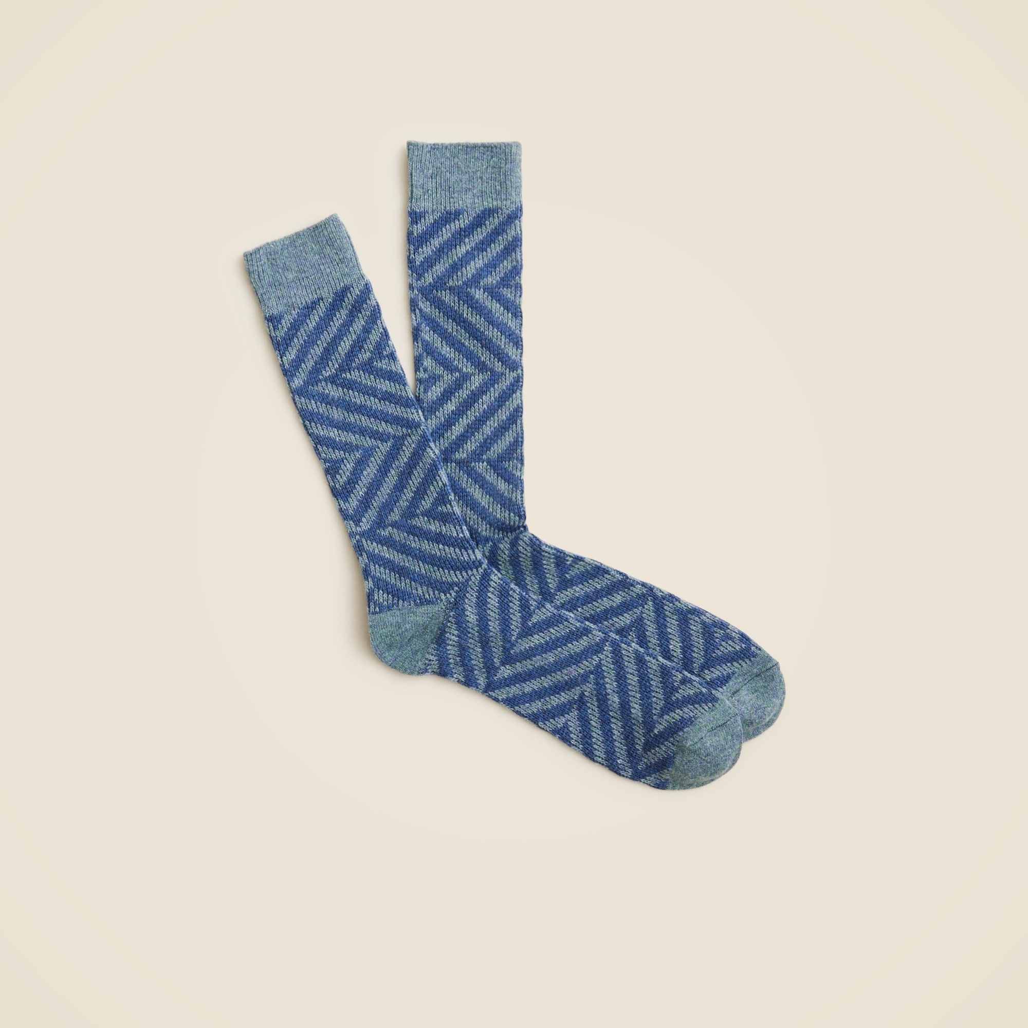 mens Wool-blend zigzag socks