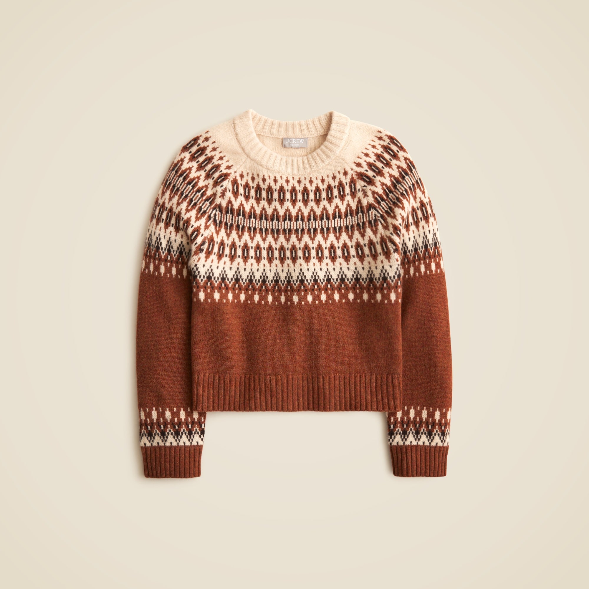 womens Cashmere diamond Fair Isle sweater