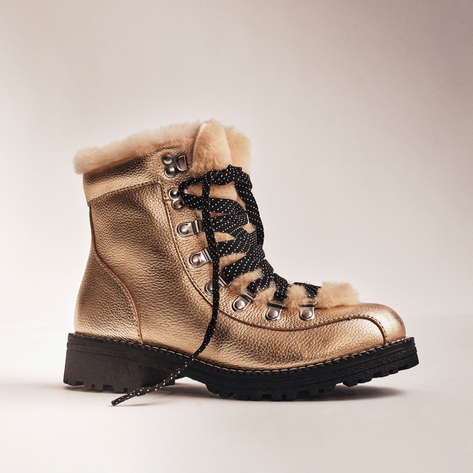 womens New Nordic boots in metallic leather