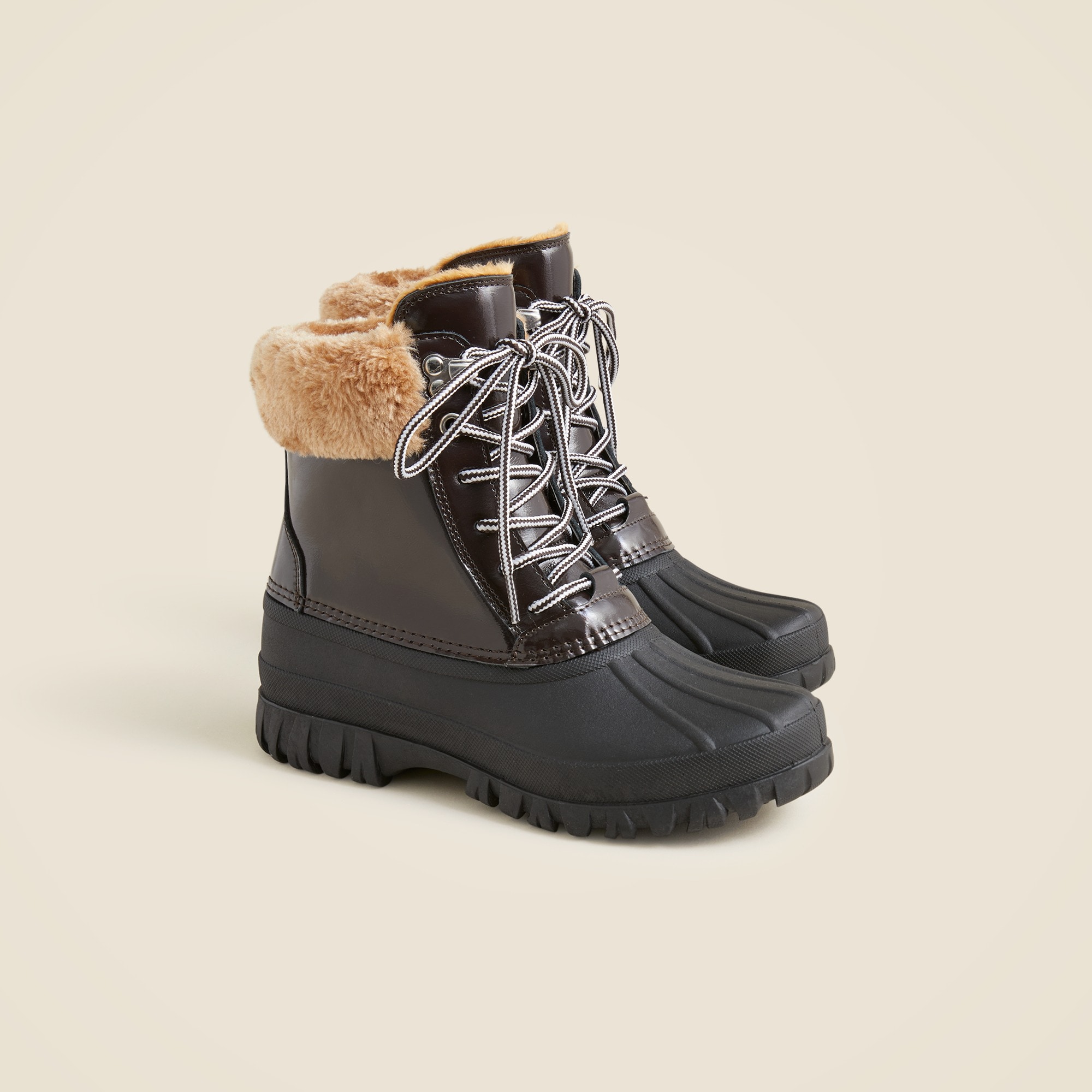 womens Perfect Winter boots in leather and sherpa