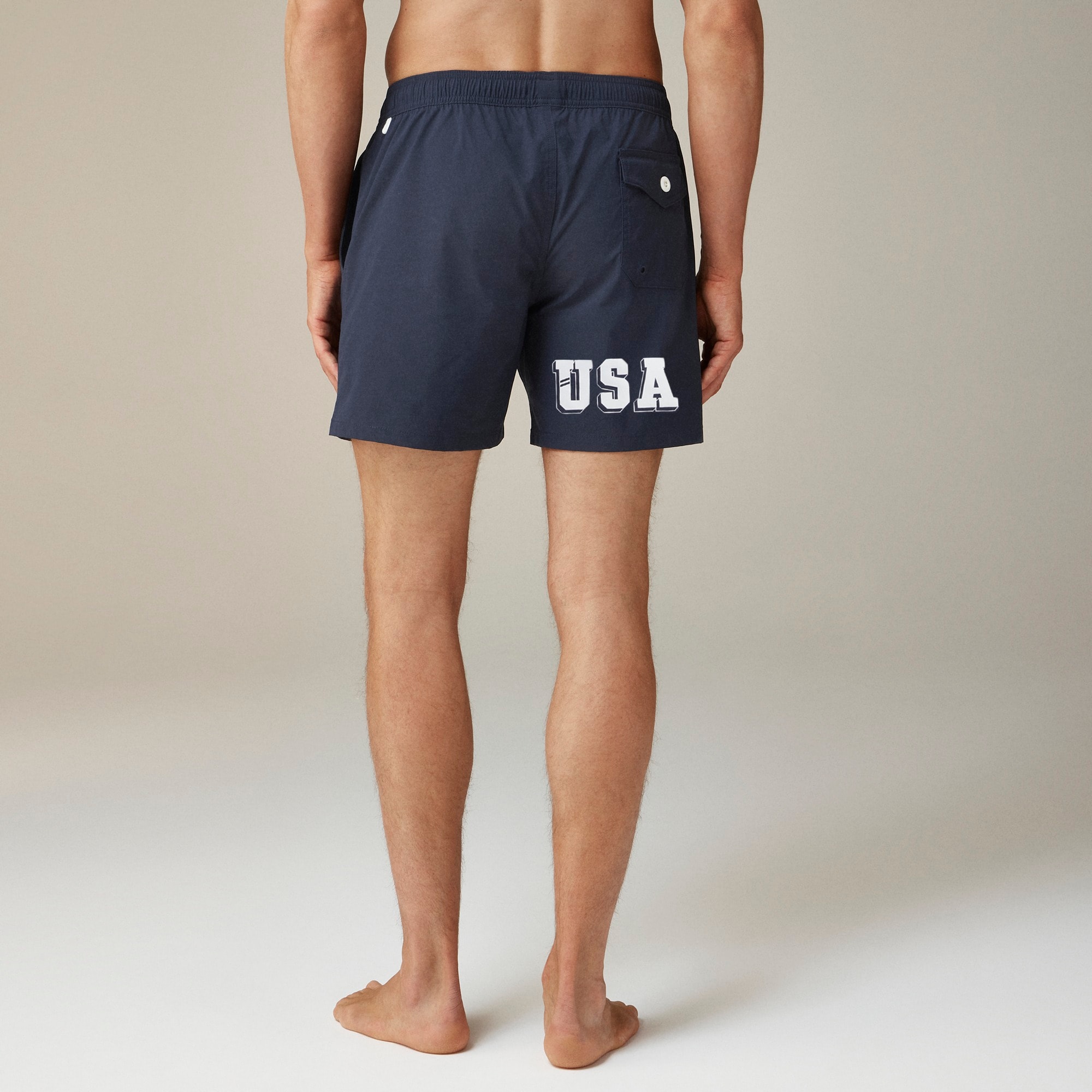 Limited-edition USA Swimming® X J.Crew 6'' stretch swim trunk with ECONYL® nylon